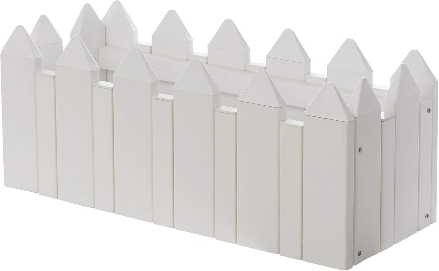 Gardenised Vinyl Planter Box Garden Bed Flower Pot, White (QI004006A.L)