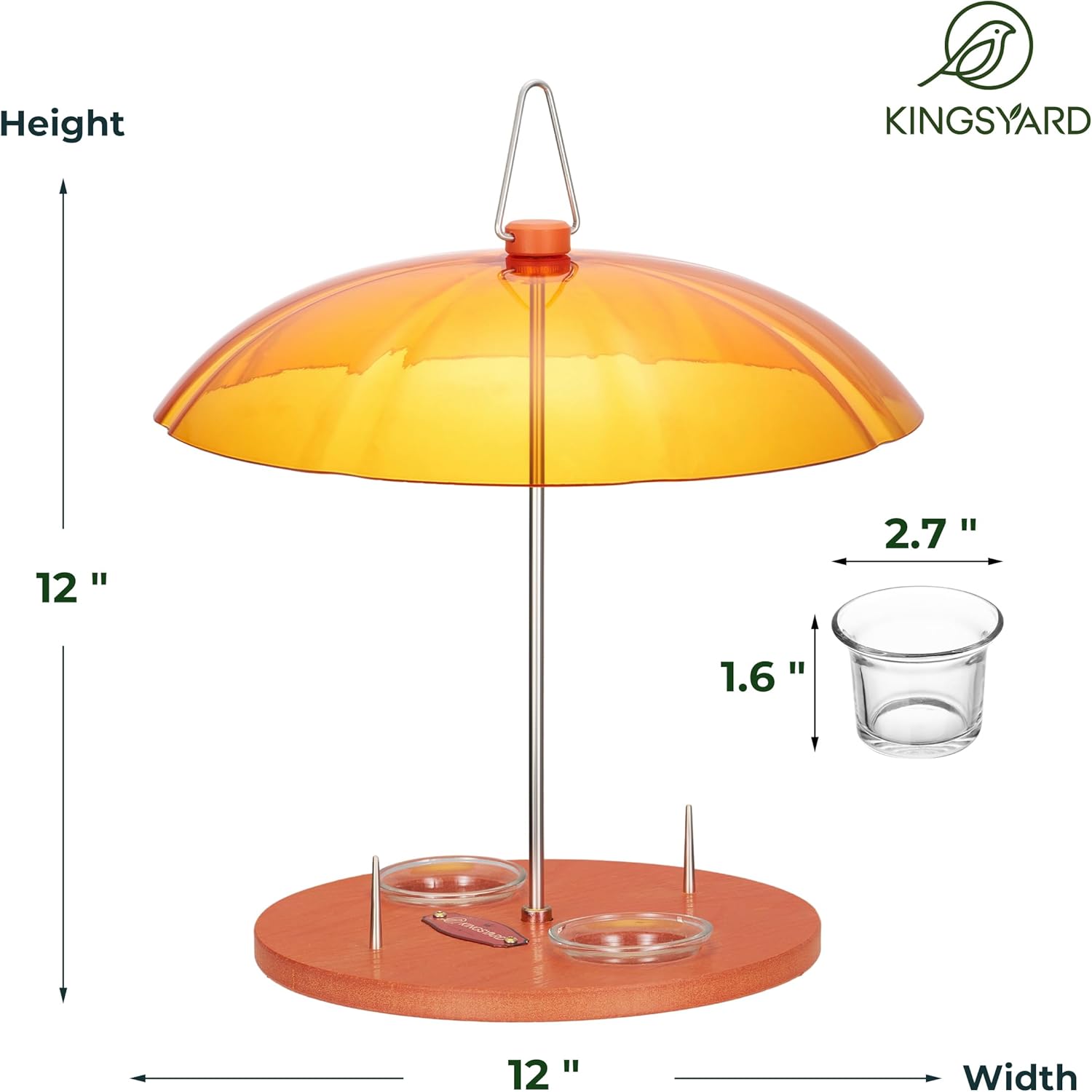 Kingsyard Oriole Bird Feeders for Outdoors Hanging, Double-Cup Jelly P