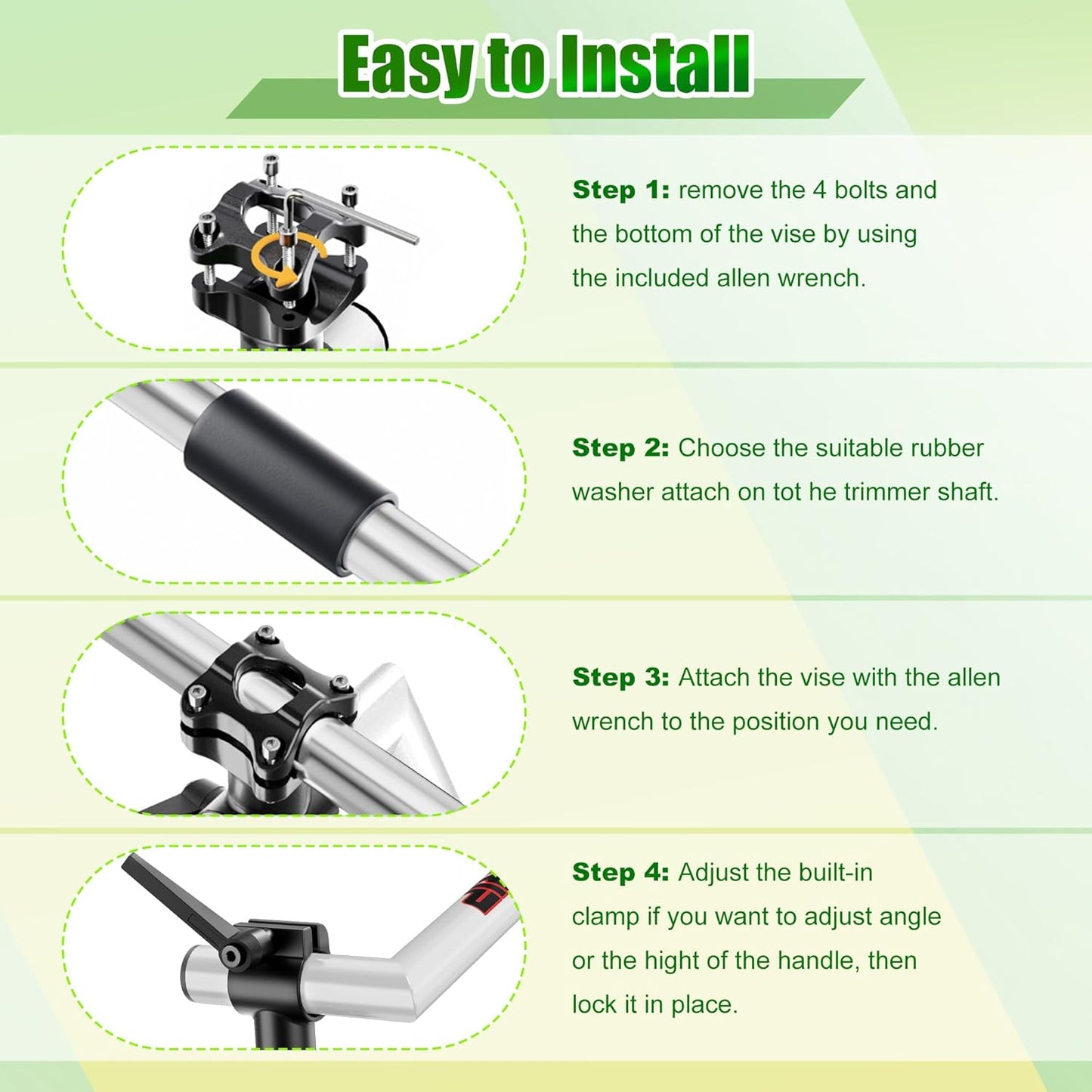 Upgraded Ergonomic Trimmer Grip, String Trimmer Handle, with Trimmer S