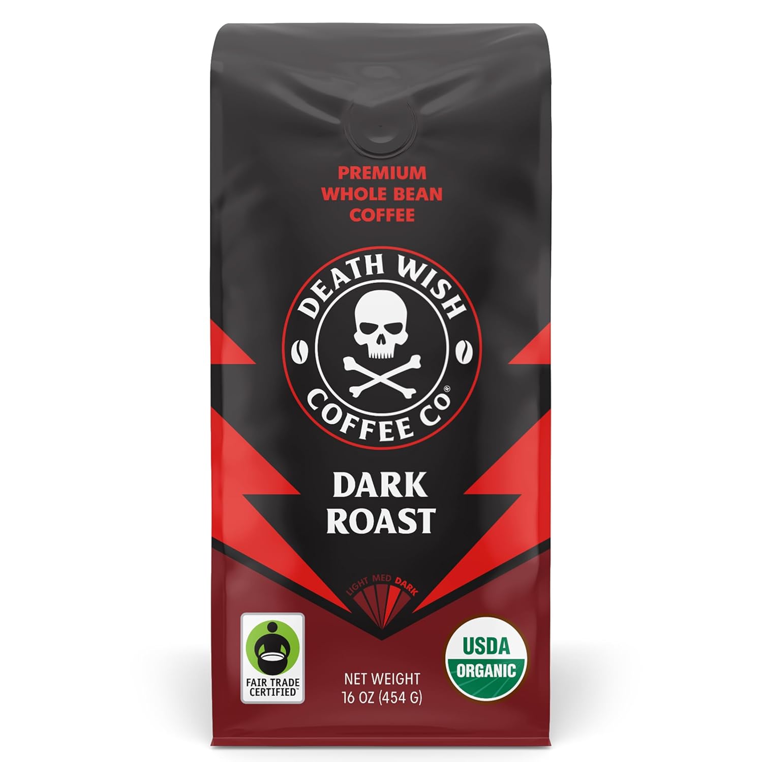 Death Wish Coffee, Organic and Fair Trade Dark Roast Whole Bean Coffee