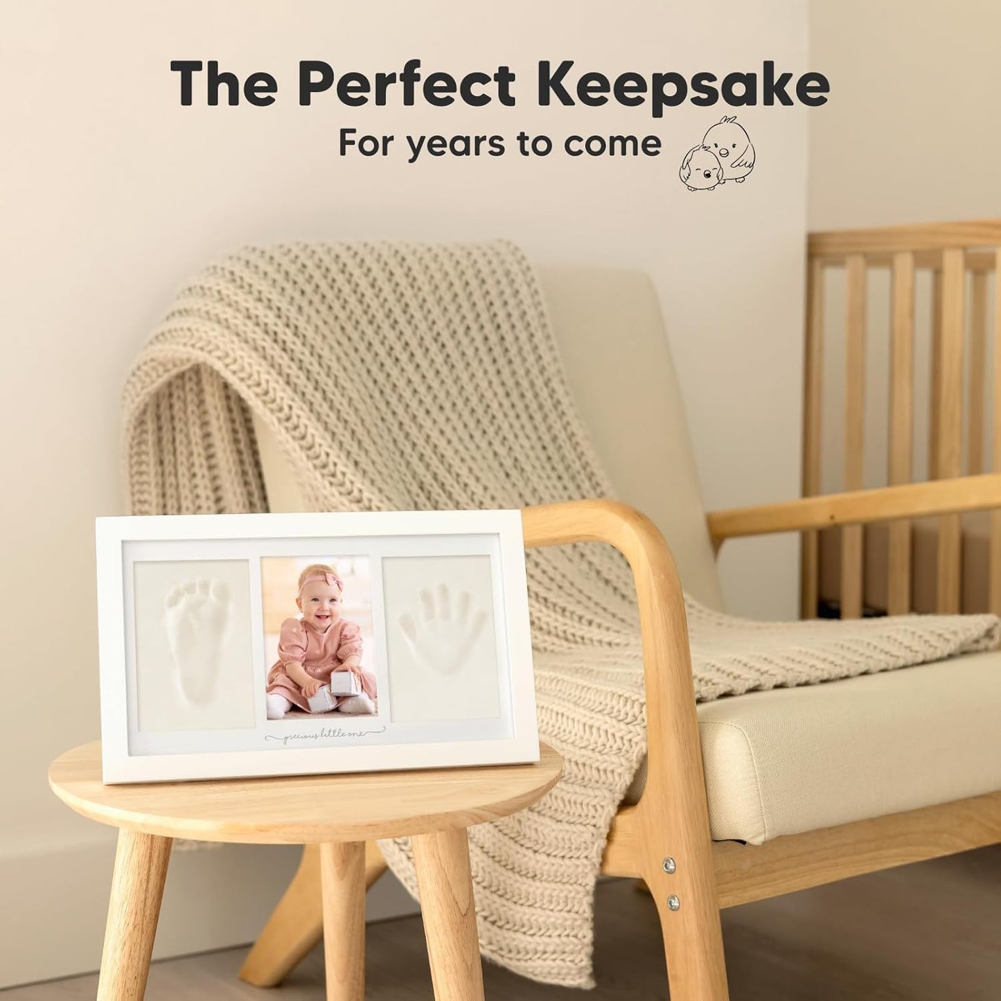 KeaBabies Baby Hand and Footprint Kit - Clay Handprint Keepsake Frame,