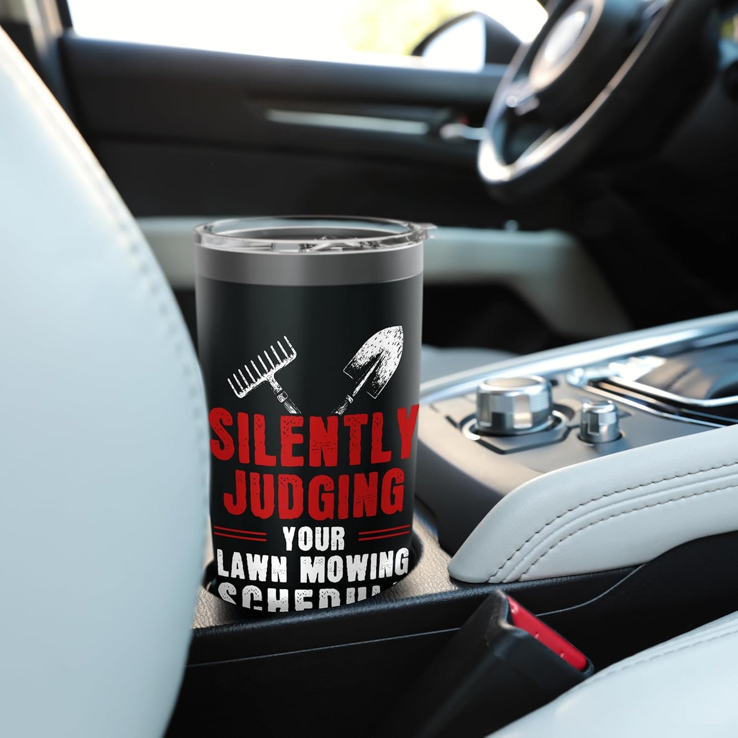 Silently Judging Your Lawn Schedule Landscaper Stainless Steel Insulated Tumbler