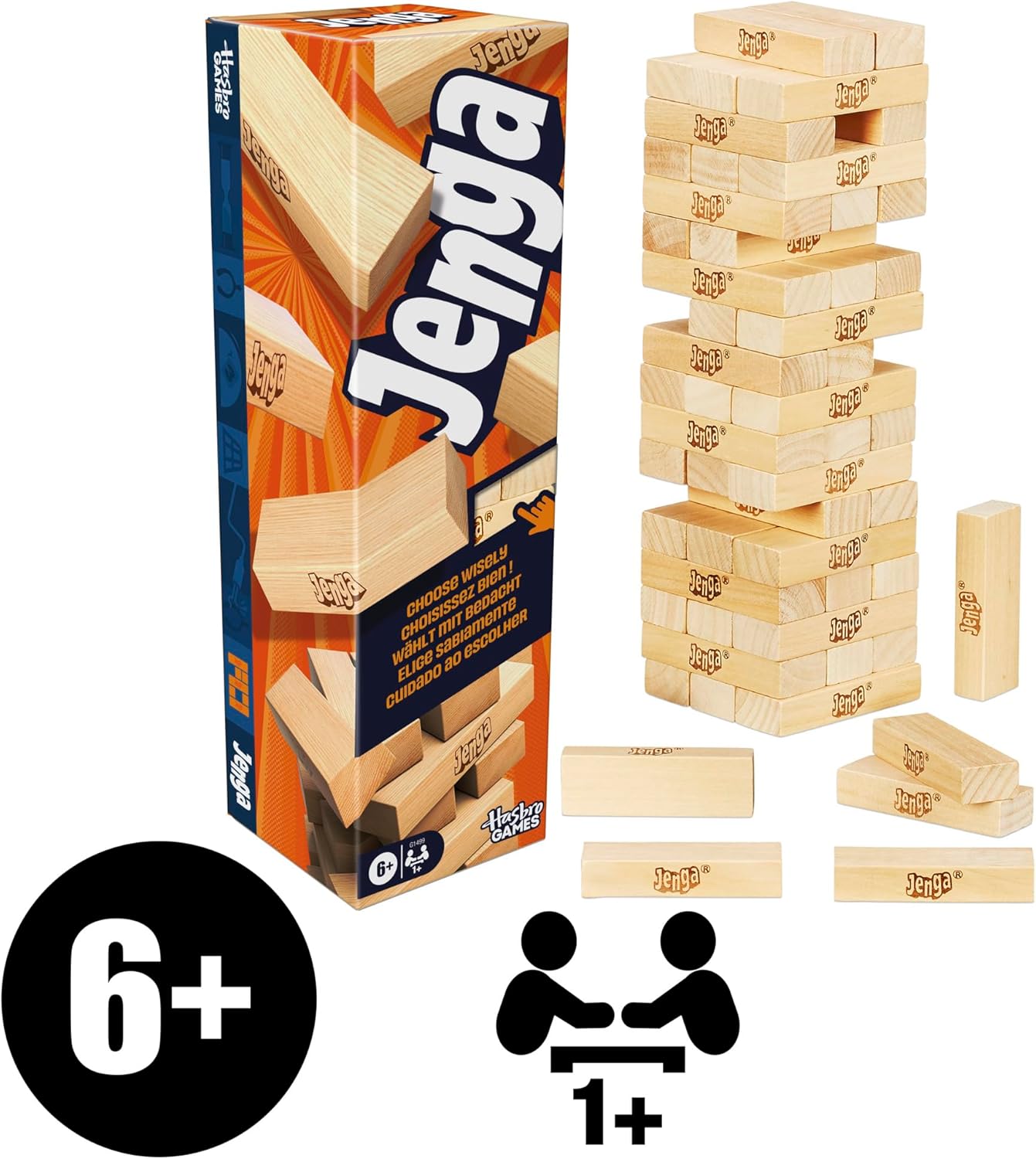 Official Hasbro Games Jenga Game | Digital Die for 6 More Ways to Play