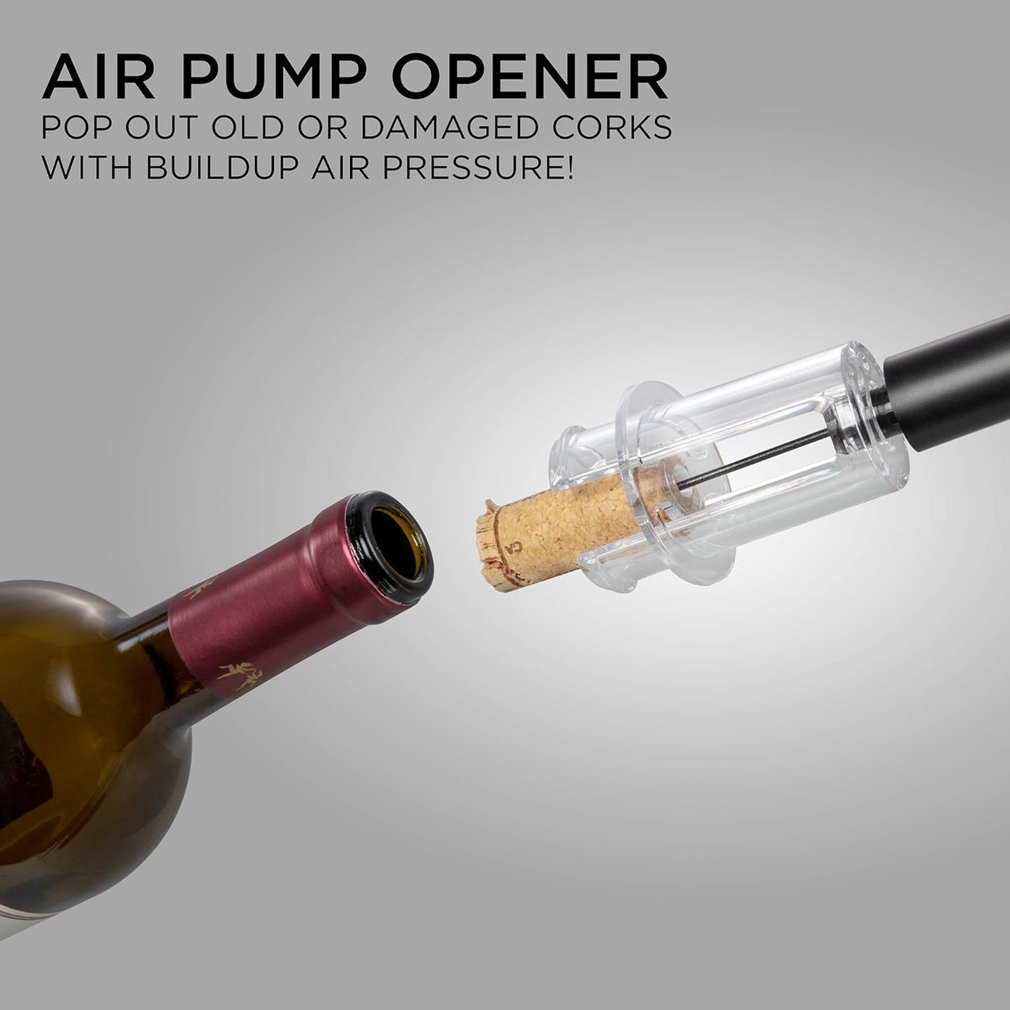 Ivation 9-Piece Wine Set | Electric Opener, Air Pump, Pourer with Aera