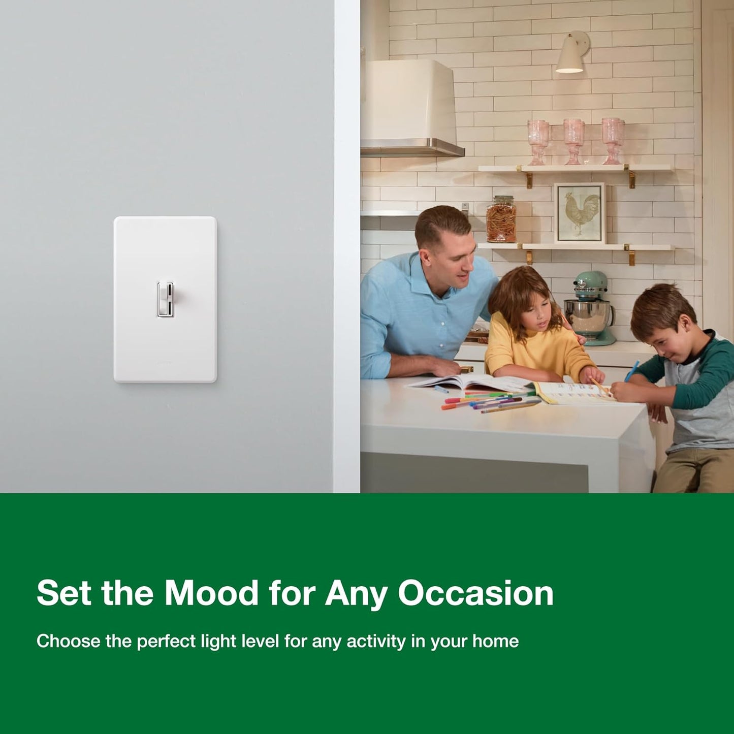 Lutron Ariadni/Toggler LED+ Dimmer Light Switch for Dimmable LED, Halo