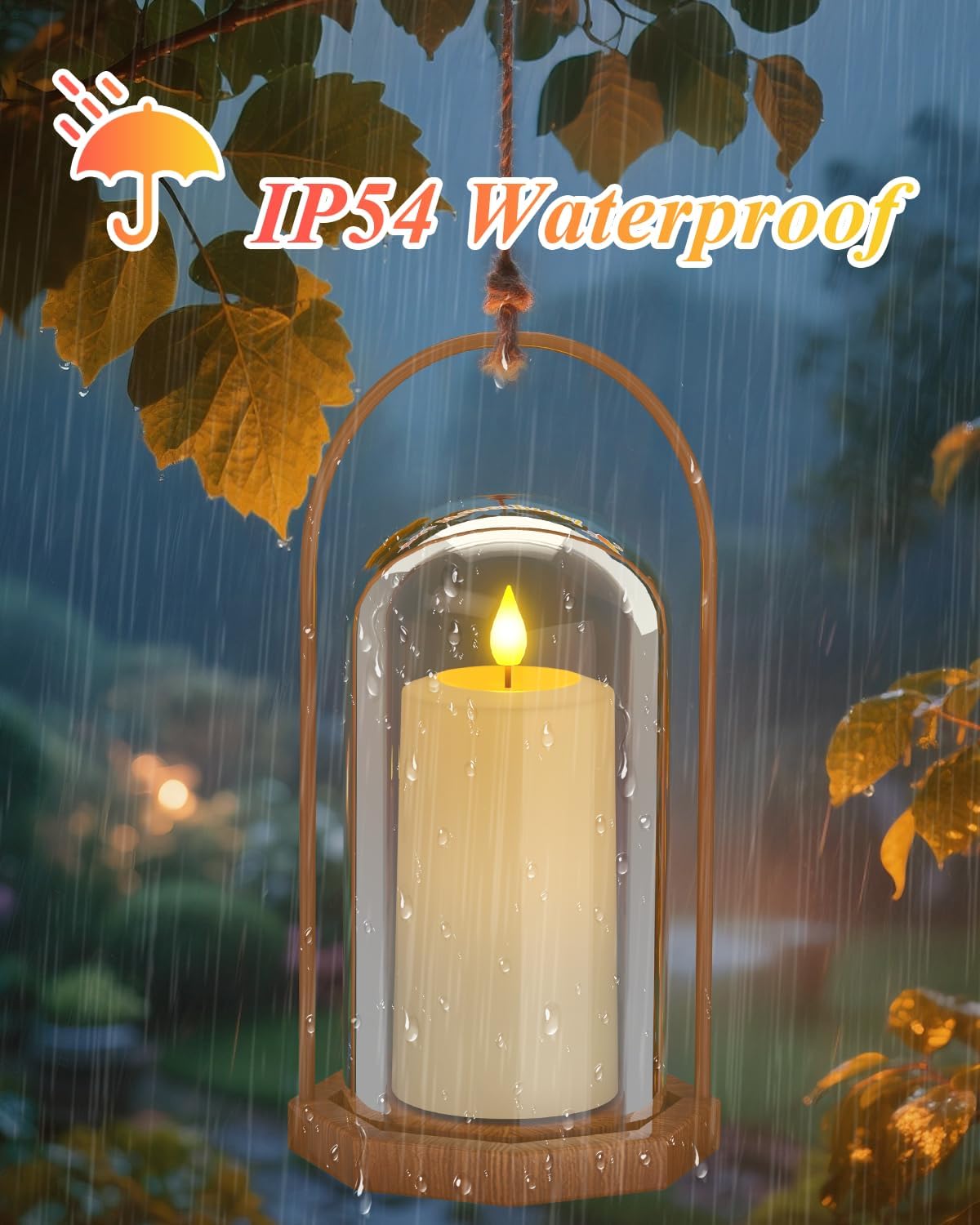 SoulBay Flameless Candles Rechargeable, 4 Pack LED Flickering Waterproof White Pillar Candles with Magnetic Charging Base Remote Timer for Indoor Outdoor Lantern Holiday Christmas Décor, 2.75" x 5.1 "