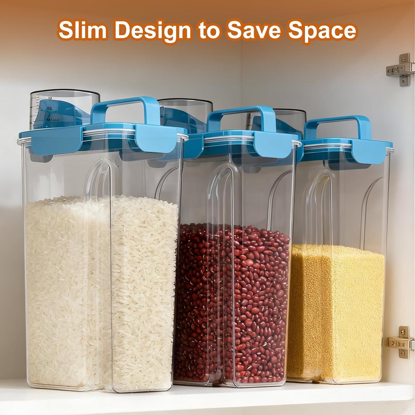 Dog Cat Food Storage Container, 5-7Lbs Pet Food Containers, Airtight C