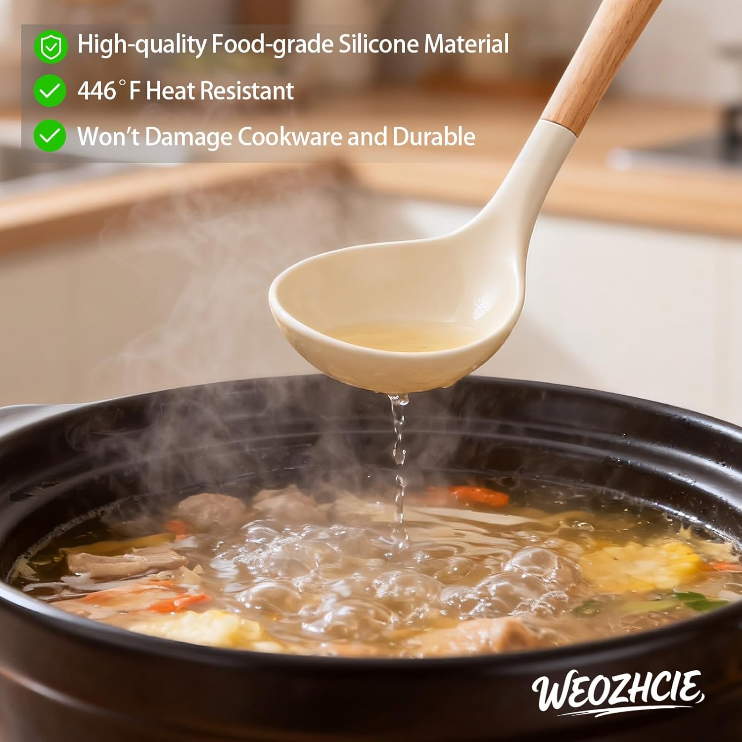 Silicone Cooking Utensil Set,12 PCS Cooking Cookware Kitchen Utensils 