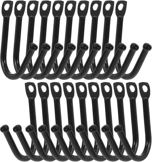 20pcs Heavy Duty Iron Hooks for Garage Tools Hanging, Wall Storage Org