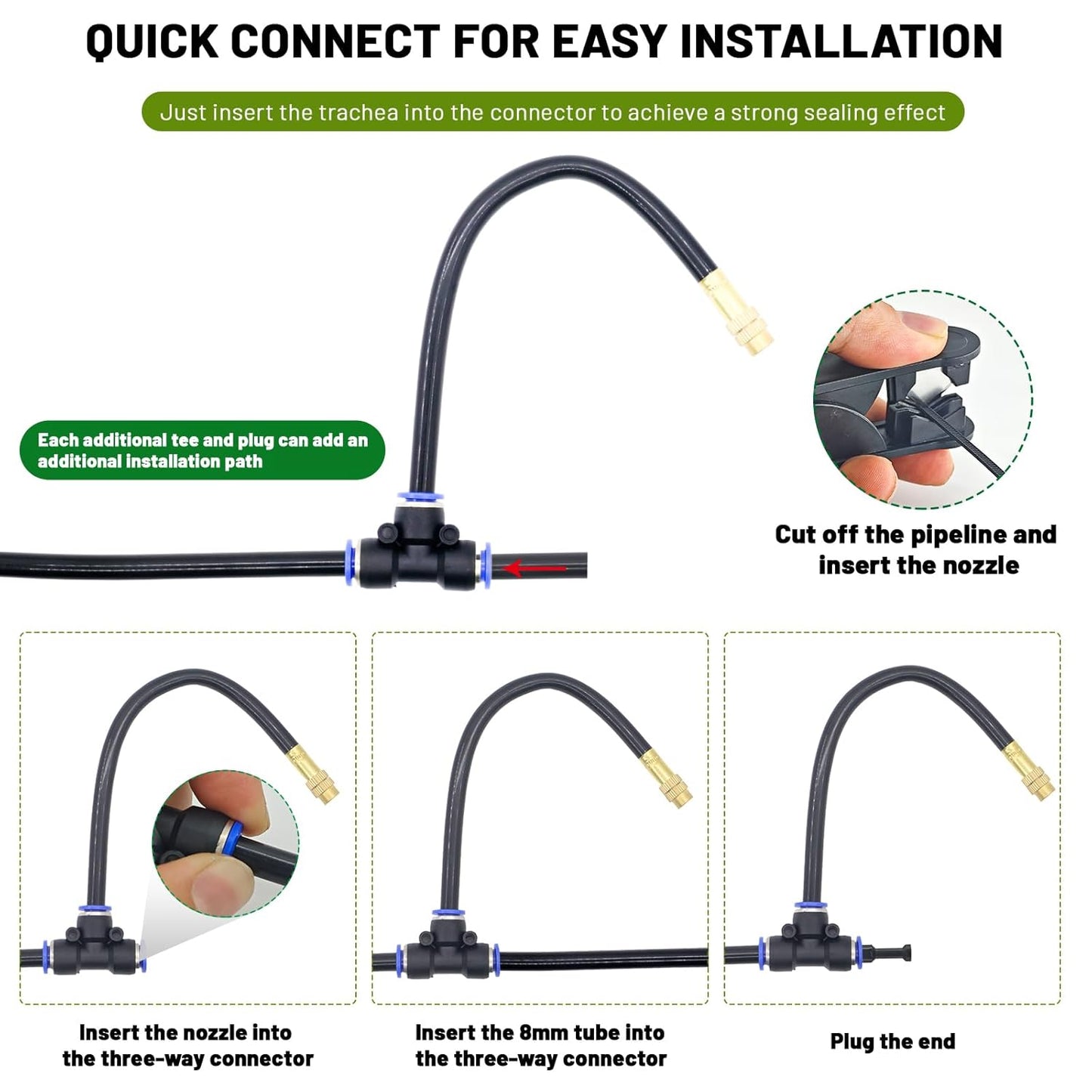 360° Adjustable Drip Irrigation System - 50FT Garden Watering System w