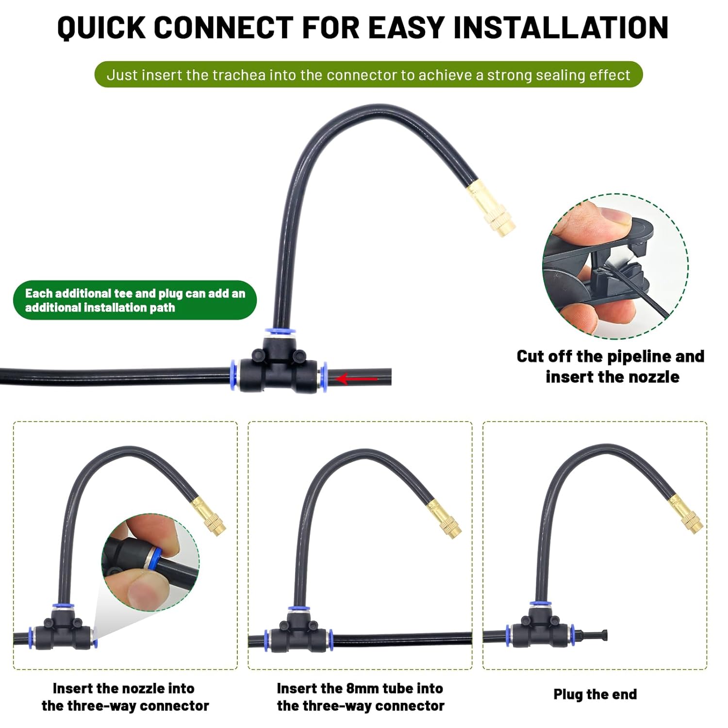 360° Adjustable Drip Irrigation System - 50FT Garden Watering System w