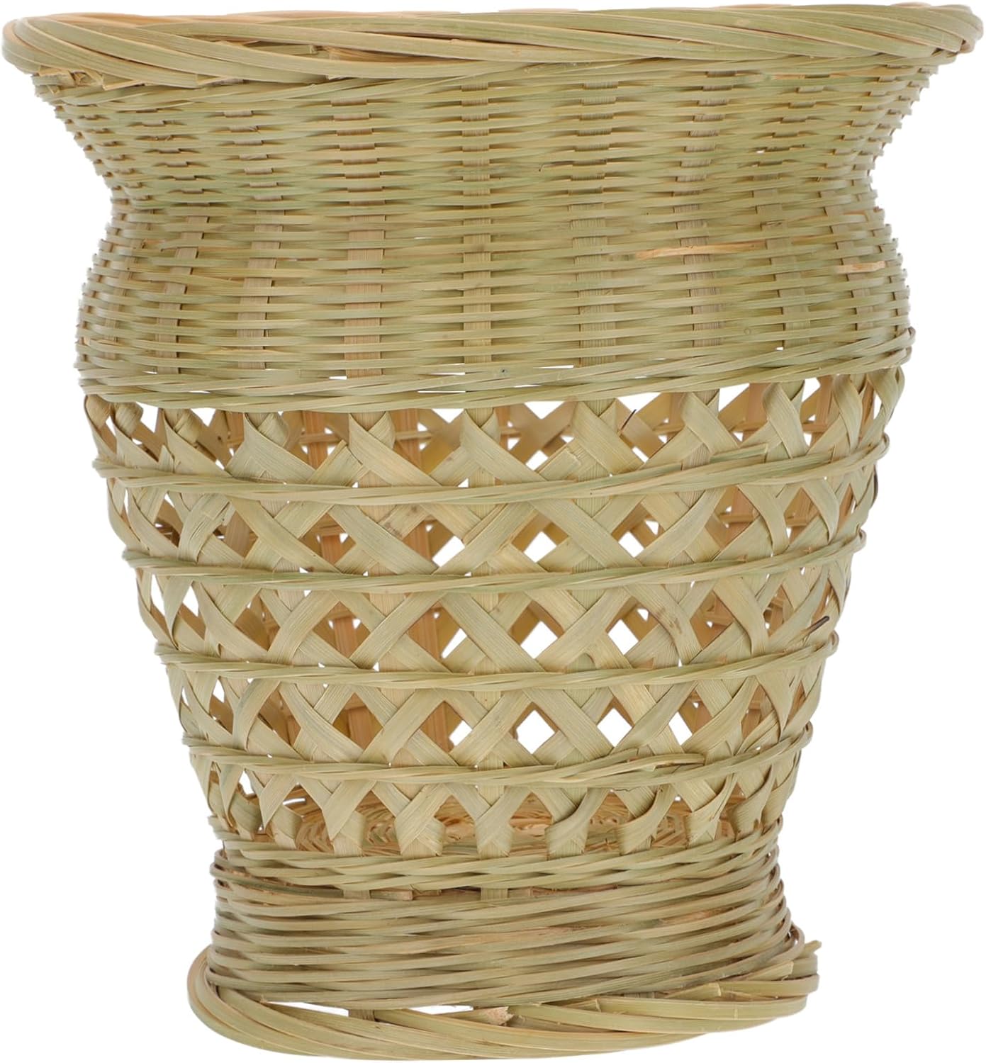 PRETYZOOM Woven Bamboo Flowerpot Natural Flowerpot for Dried Flowers C