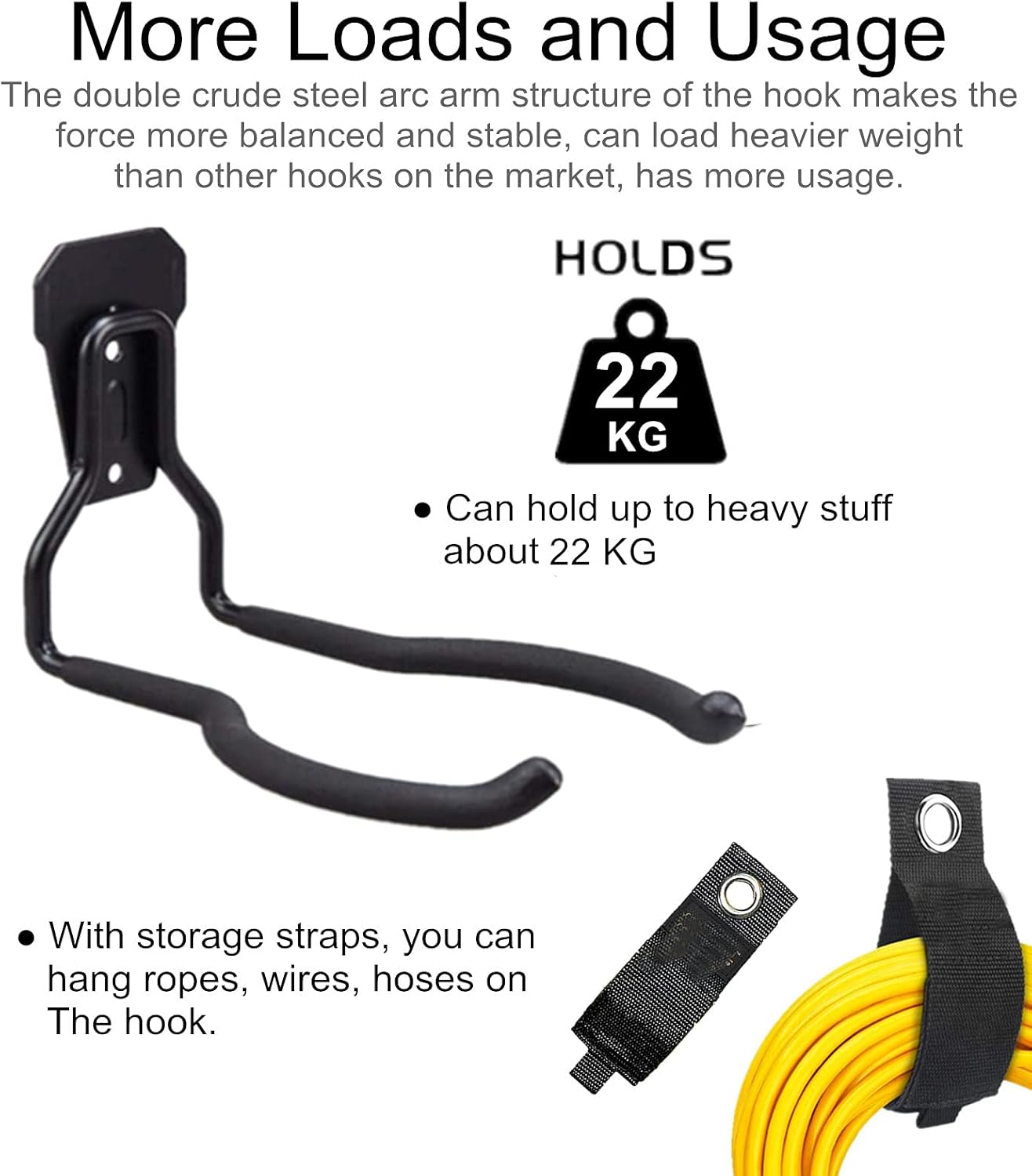 Falezern String Trimmer Hanger Bracket, Garden Lawn Trimmer Wall Mount, 1 Pcs Heavy Duty Weed Eater Rack for Garage. Garden Tool Organizer and Storage Hook for Garage Trimmer, and More.
