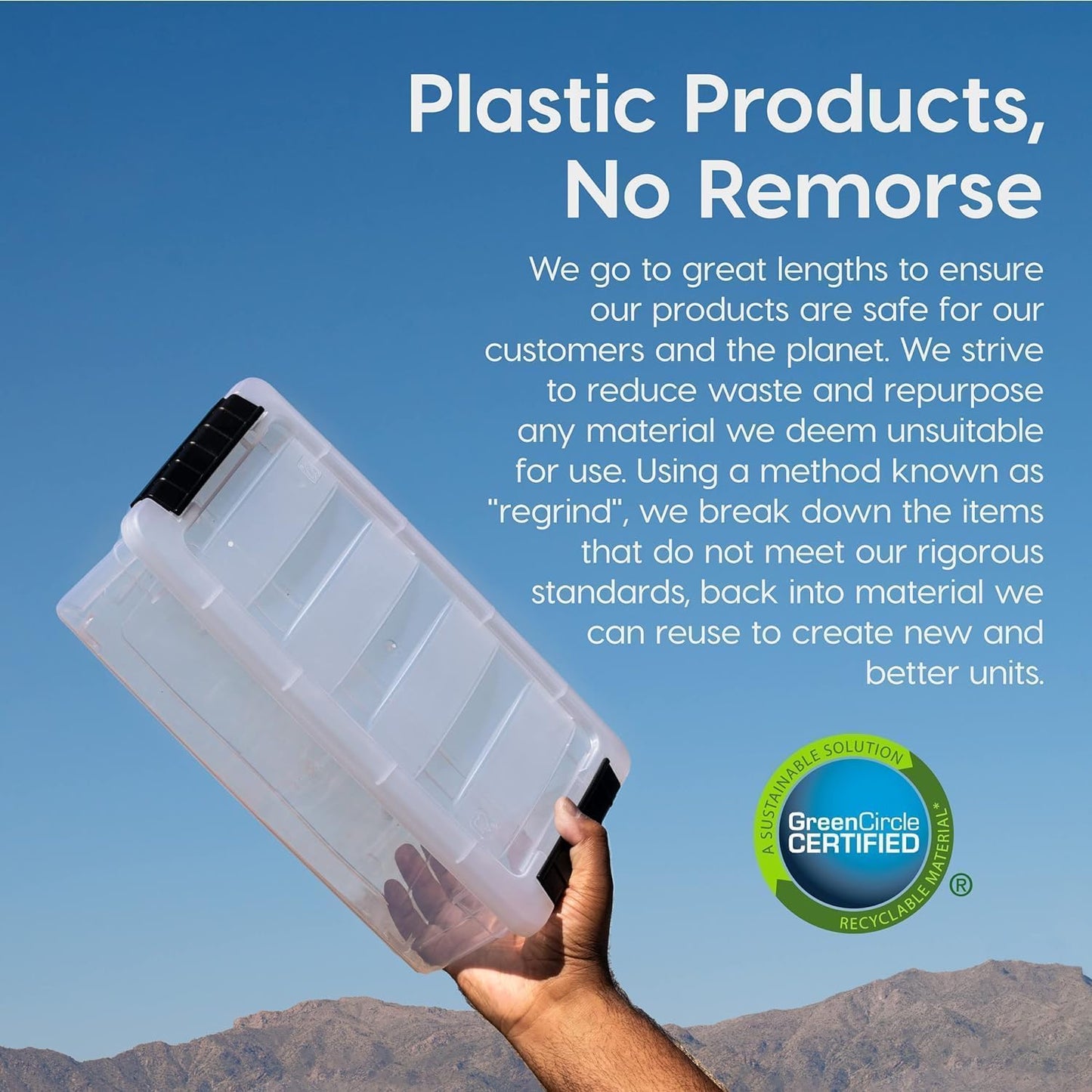IRIS USA 13 QT Plastic Storage Box with Lid and Latches - 6 Pack - BPA