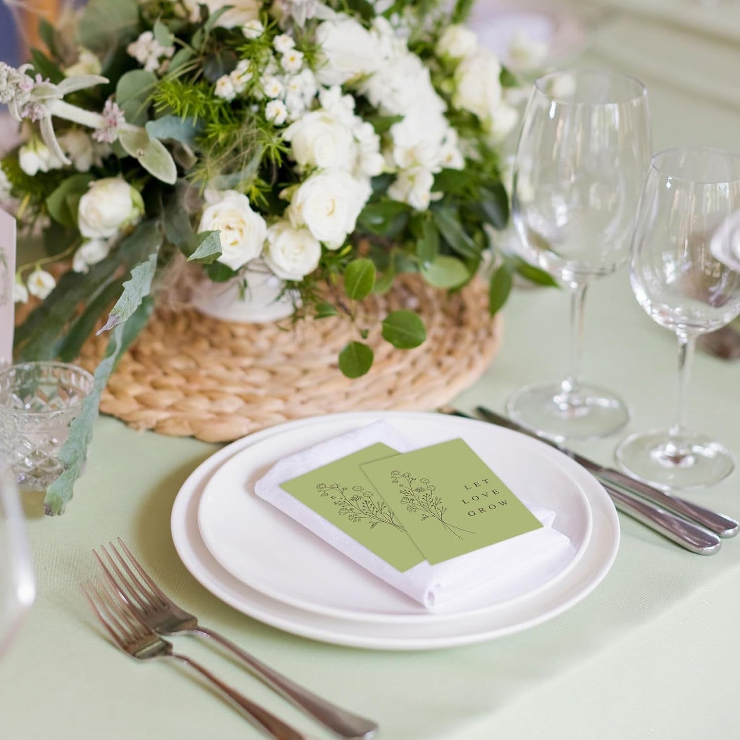 Whaline 200 Pcs Self Adhesive Wedding Favor Seed Packets Let Love Grow