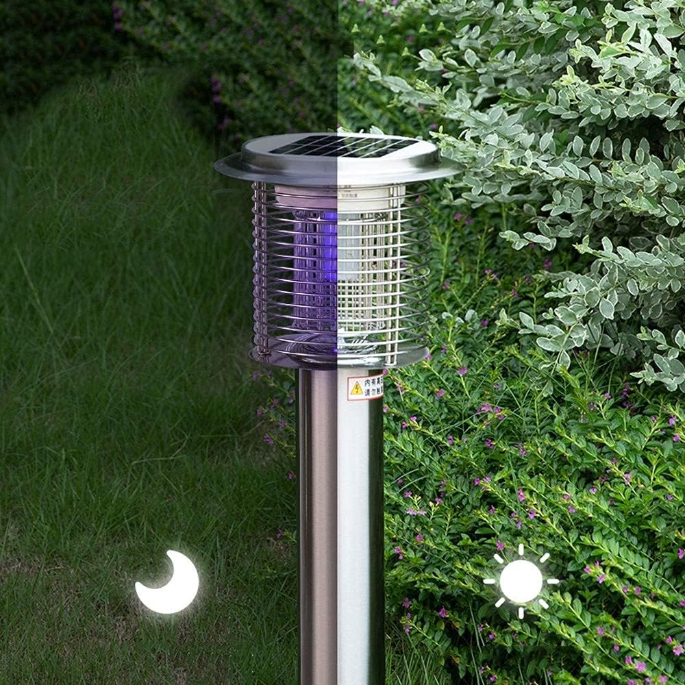 Solar Lighting Mosquito Killer Dual Purpose Outdoor Lamp Post Lights, Endorsement Garden Waterproof Outdoor Post Lantern for Mosquito Catching, Cylindrical Pole Light, Street Lamp