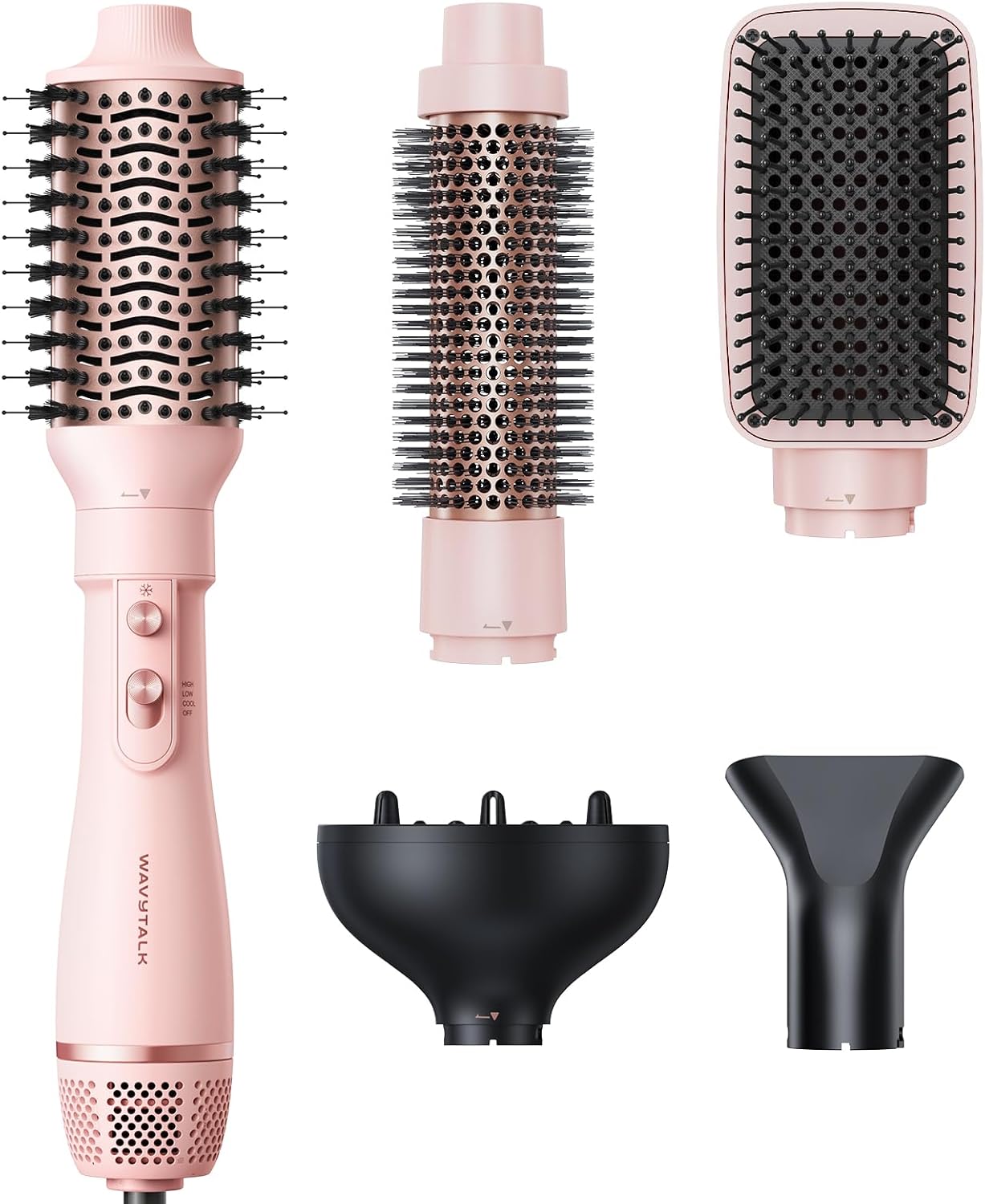 Blow Dryer Brush Set, Wavytalk Air Sculpt 5-in-1 Hot Air Brush Set, Mu