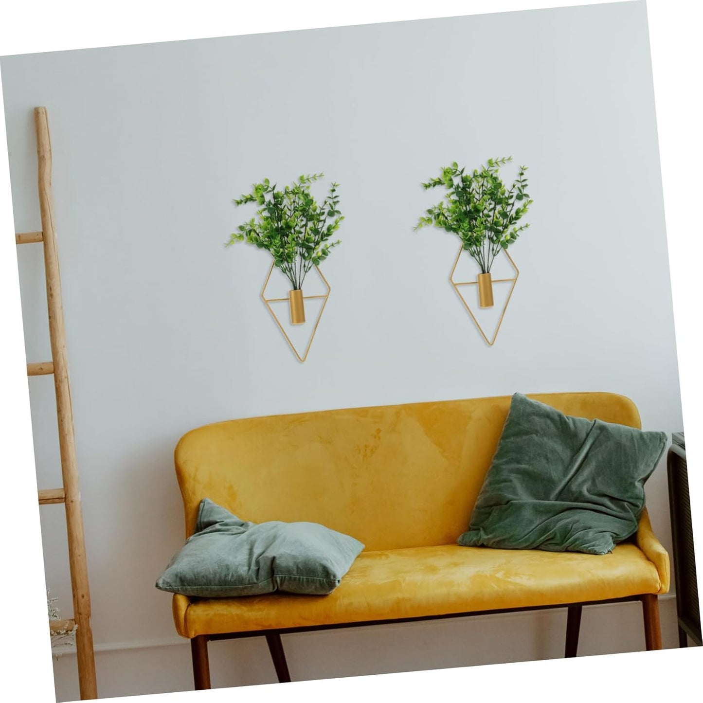 ERINGOGO Hanging Flowerpot Set Geometric Iron Wall Planter Dry Flower 