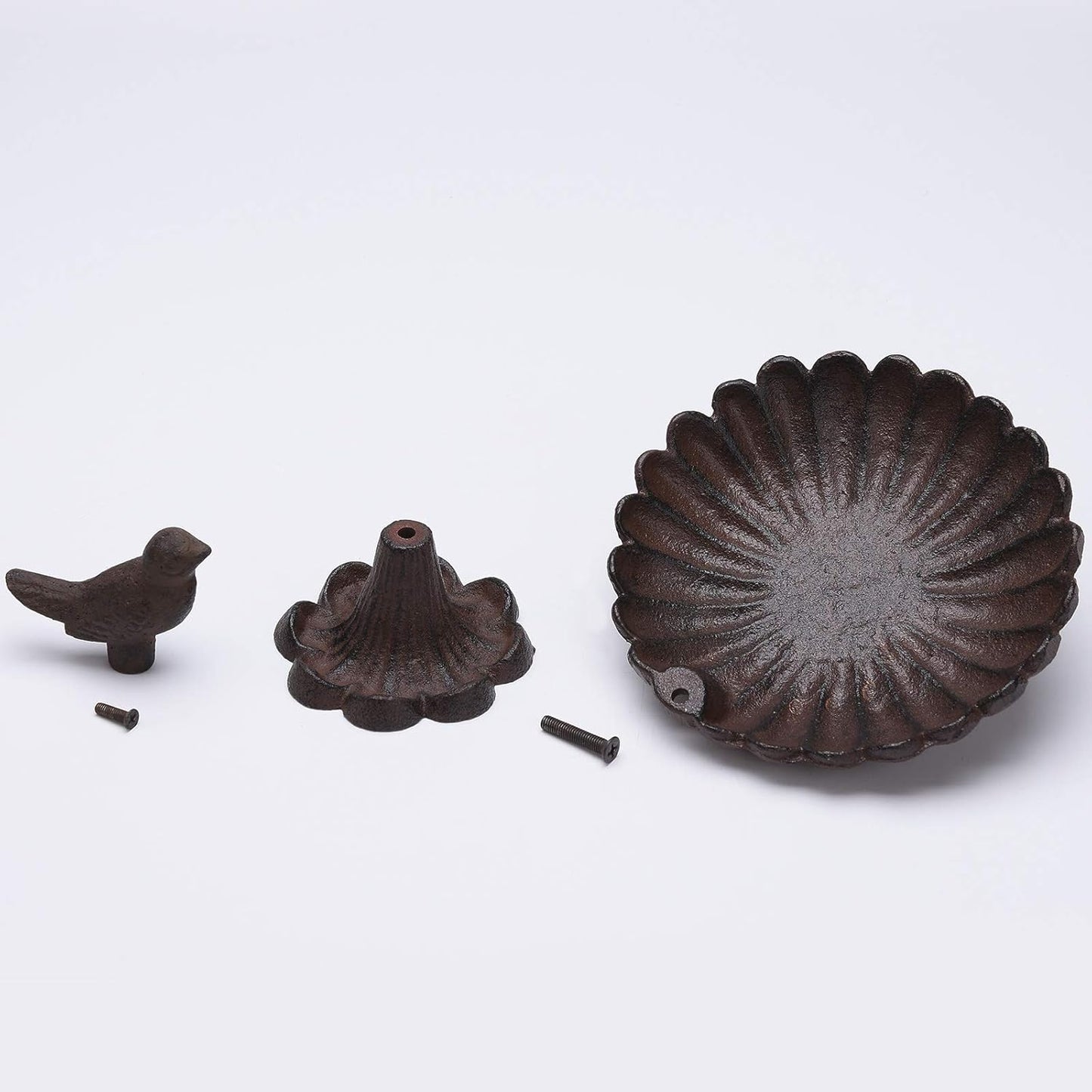 BRASSTAR Cast Iron Wild Bird Feeders 6.7”Birdbath for Outdoors Patio Yard Garden Villa Decor TQZDPT48