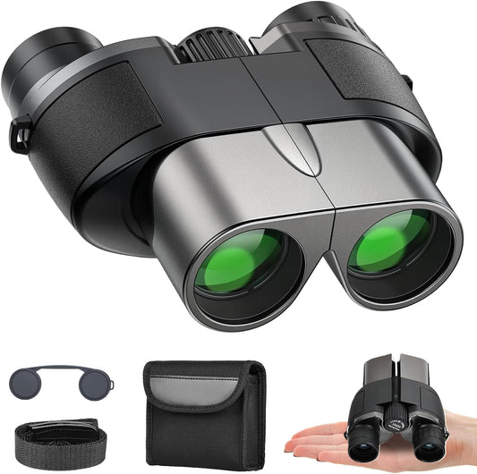 10X25 Compact Binoculars for Adults, High Power Clear Vision, Easy Foc