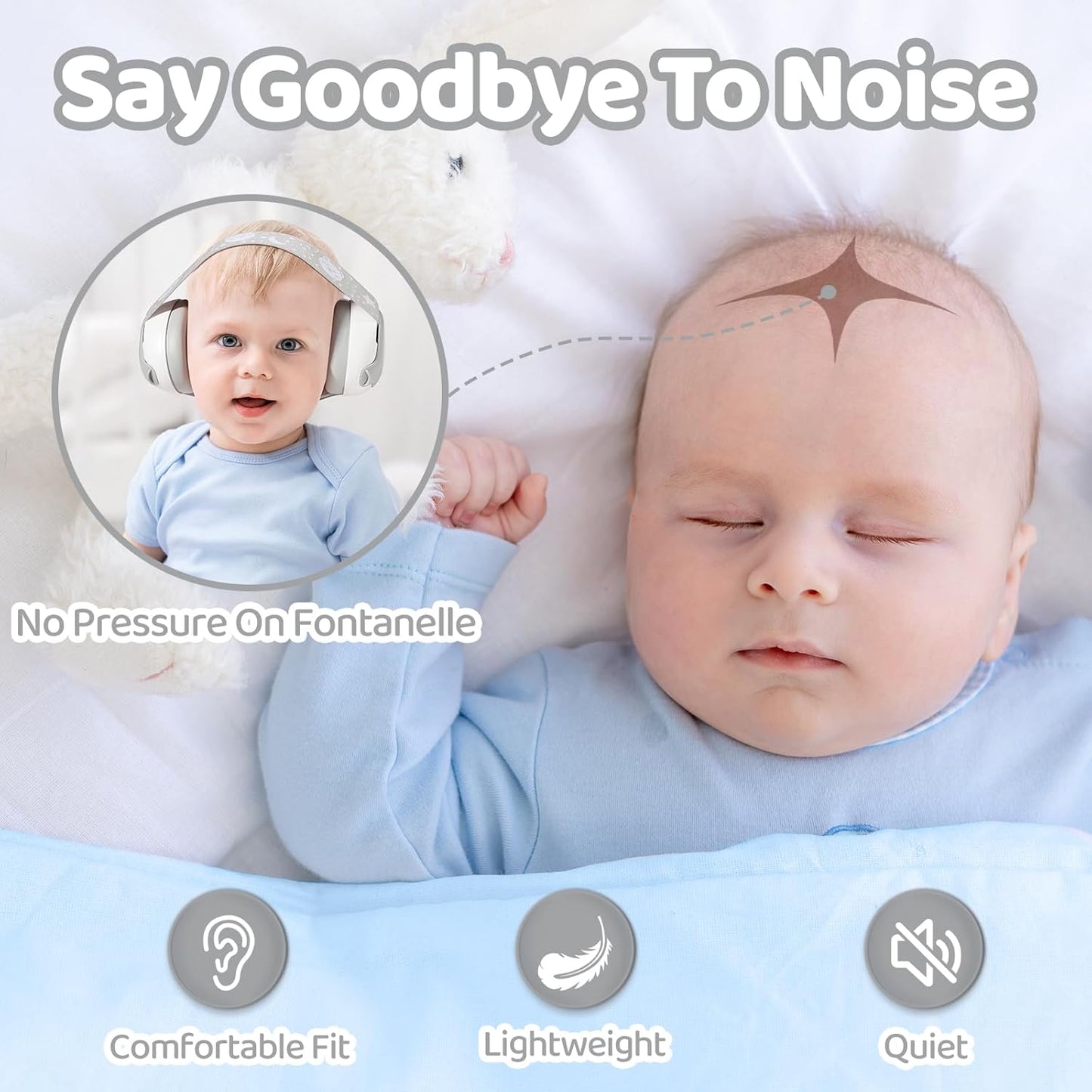 Baby Noise Cancelling Earmuffs,Infant Headphones for Babies 0-36 Month
