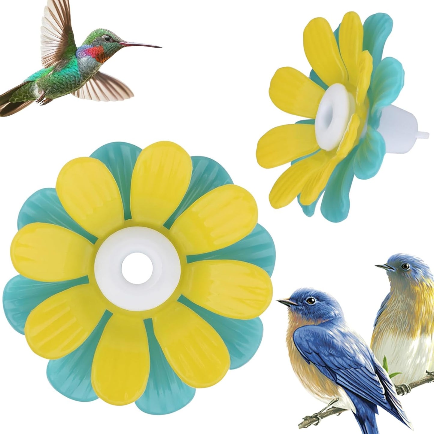 Flower Replacements for Bird Feeders Garden Hummingbird Watering Bottle Flower Outlet for Wild Bird Feeding