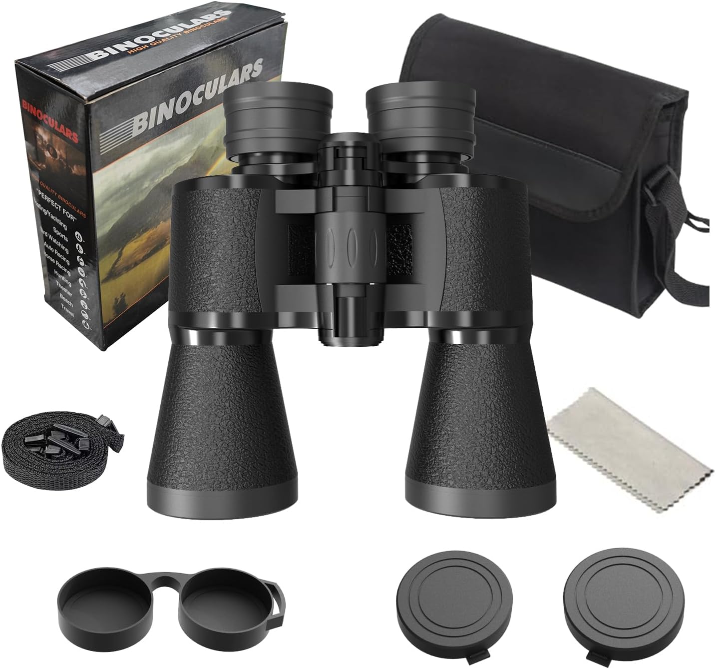 30x50 Binoculars for Adults, High-Powered Compact Professional Binoculars for Bird Watching, Hunting, Sports, Concerts, Travel, Cruise, and Outdoor, Waterproof with Case
