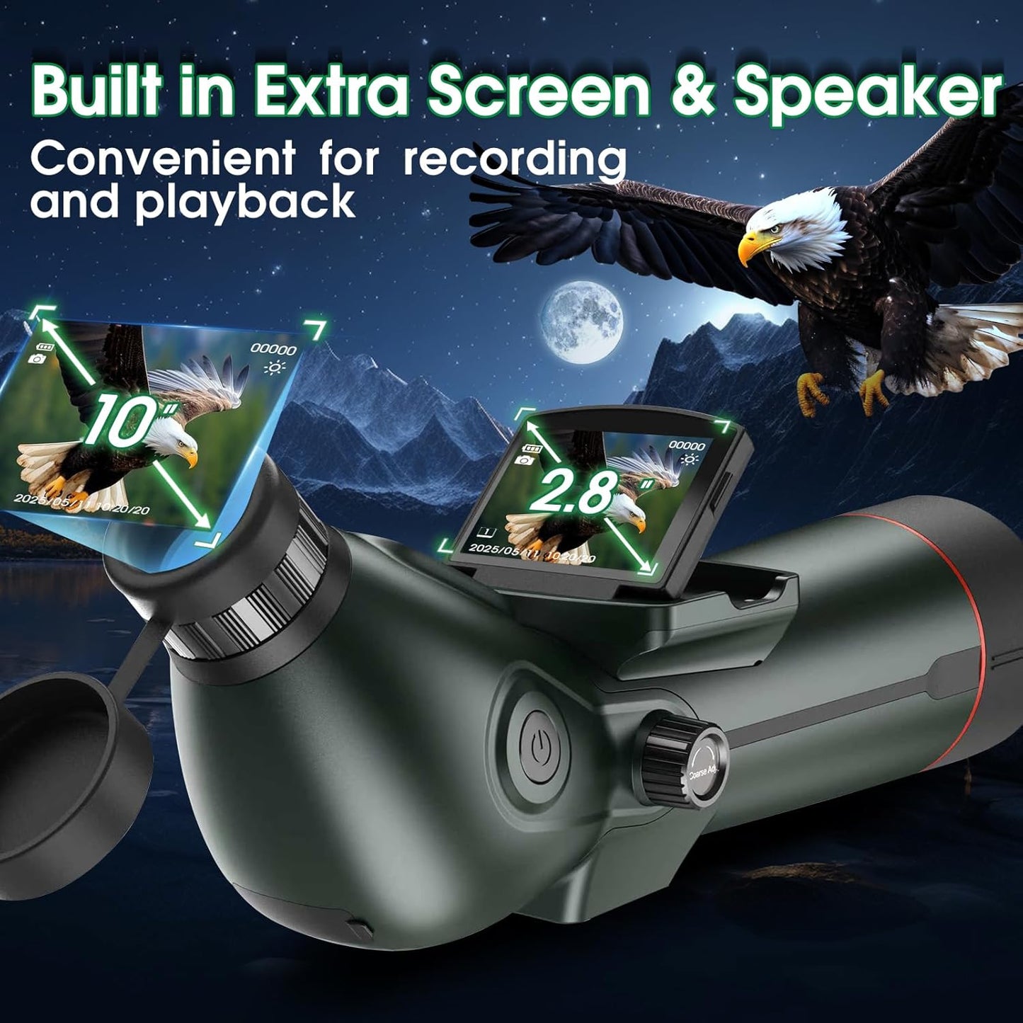 Digital Spotting Scope with Screen Portable Auto-Focus Electronic 4K S