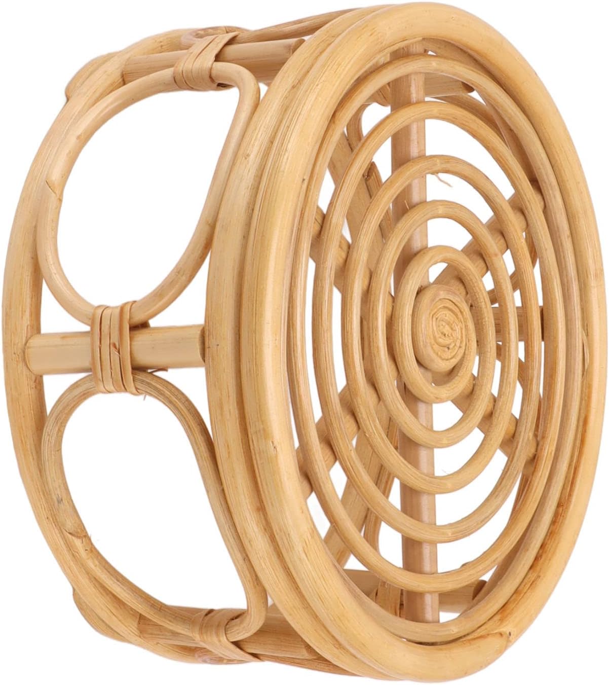 Indoor Rattan Plant Stand, Round Plant Rack, Handmade Rattan Plant Stand for Home, Garden, Yard (Rattan 2)