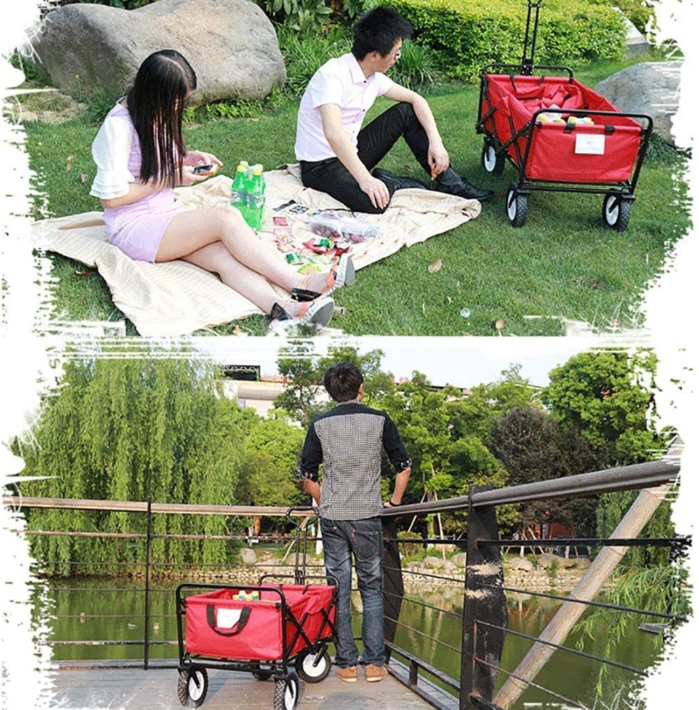 Portable Folding Garden Trolley Cart Heavy Duty Trolley Wagon Multi-Fu
