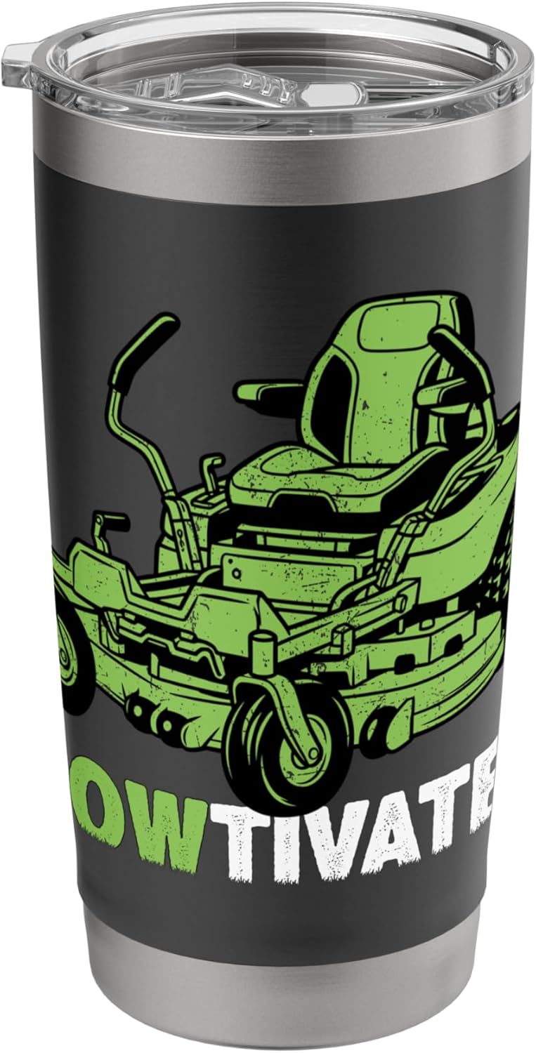 Mowtivated Lawn Mowing Stainless Steel Insulated Tumbler