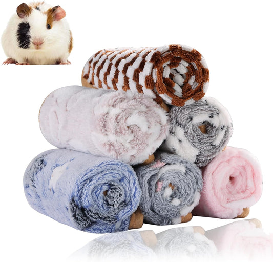 Grddaef Guinea Pig Fleece Blankets 6 Pieces Waterproof & Washable Smal