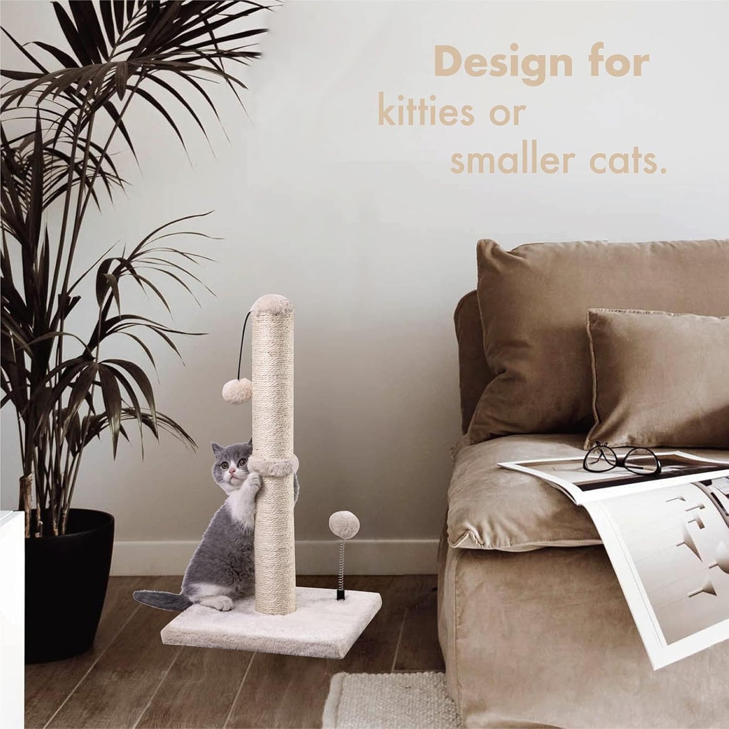 MECOOL Cat Scratching Post Premium Basics Kitten Scratcher Sisal Scrat