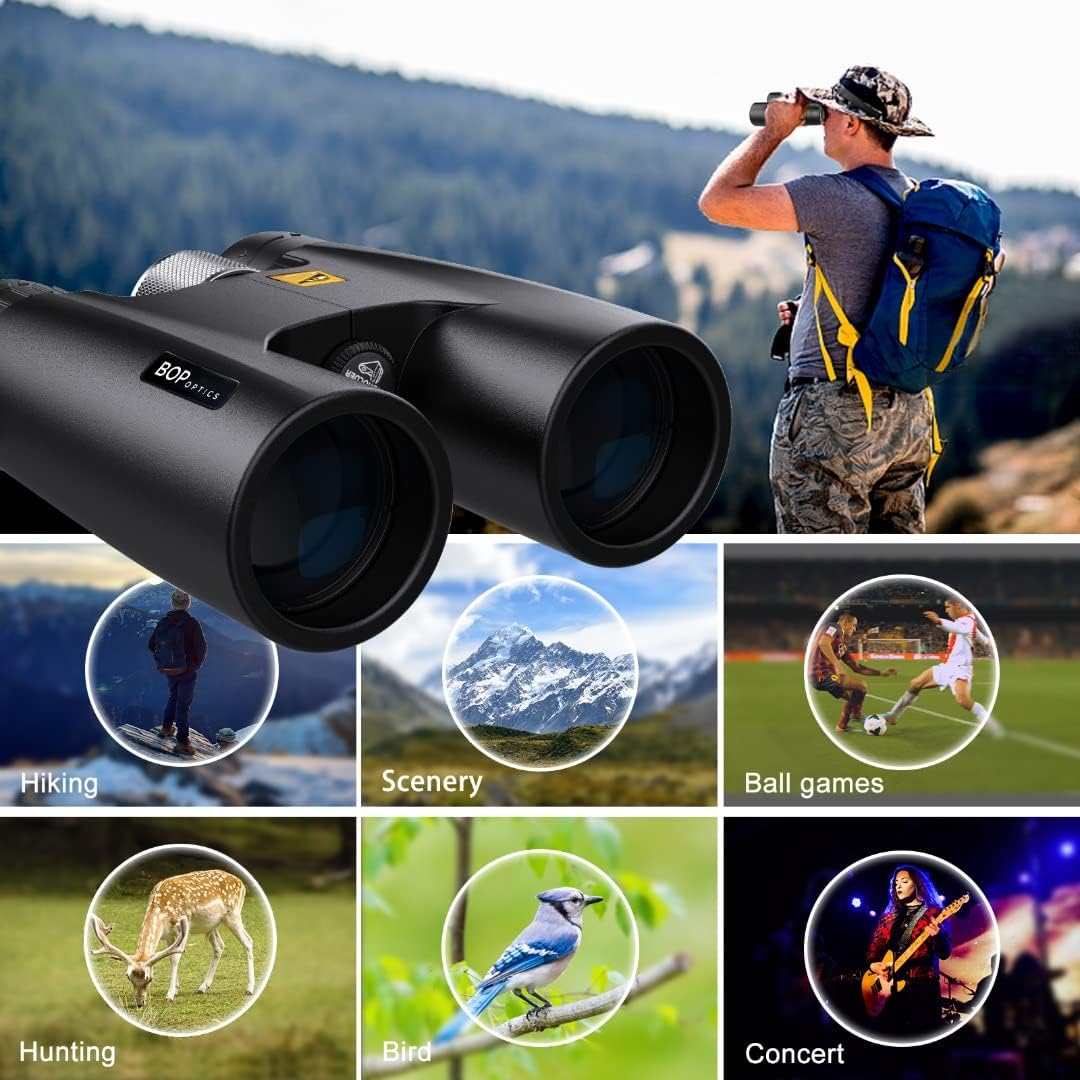 10x42 Binoculars for Adults High Powered - HD Binoculars for Bird Watching, and Hunting w. Carrying Bag - Travel Essentials, Cruise Ship Essentials and Camping Gear