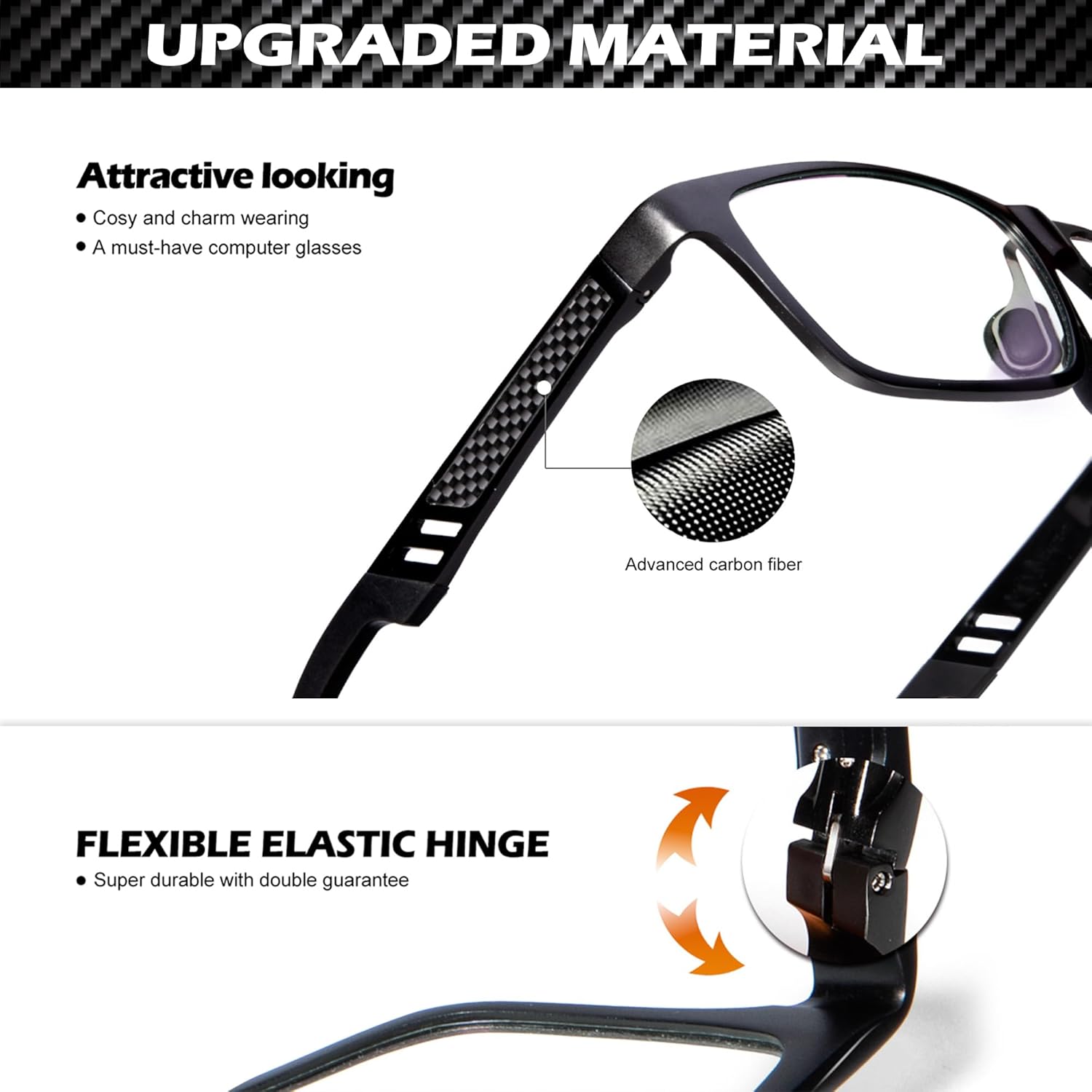 ANYLUV Blue Light Blocking Glasses Men Computer Gaming Glasses Lightwe