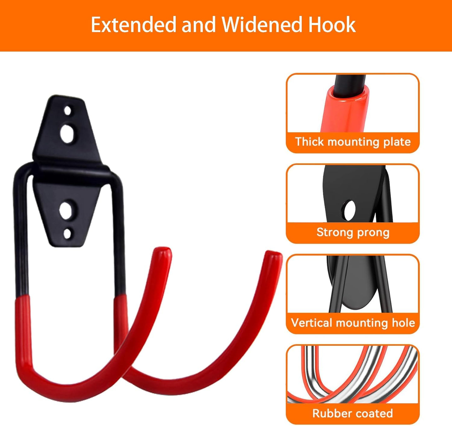 Chainsaw Holder Wall Mount, Garden Power Tool Hanger, Weedeater Rack, String Trimmer Hanger, Utility Hooks for Garage Tool Organizers and Chain Saw Storage 4Pcs
