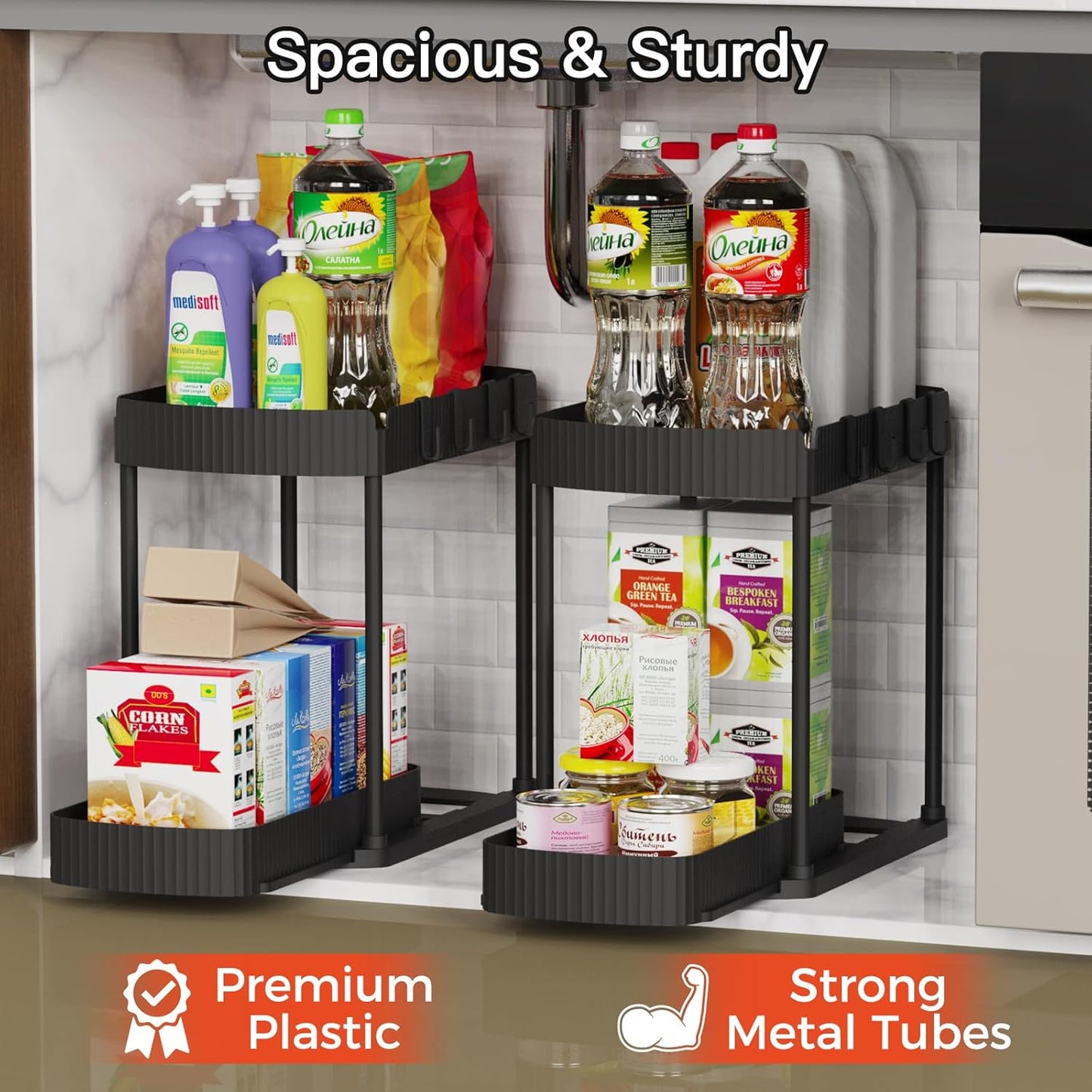 Multi-Purpose Pull-Out Storage Organizers, Under Sink/Cabinet Organize