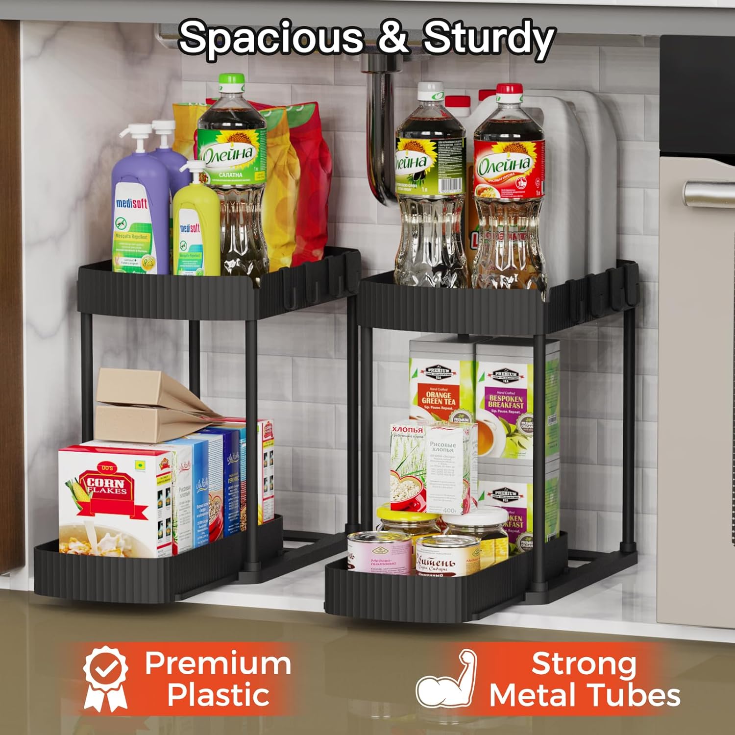 Multi-Purpose Pull-Out Storage Organizers, Under Sink/Cabinet Organize