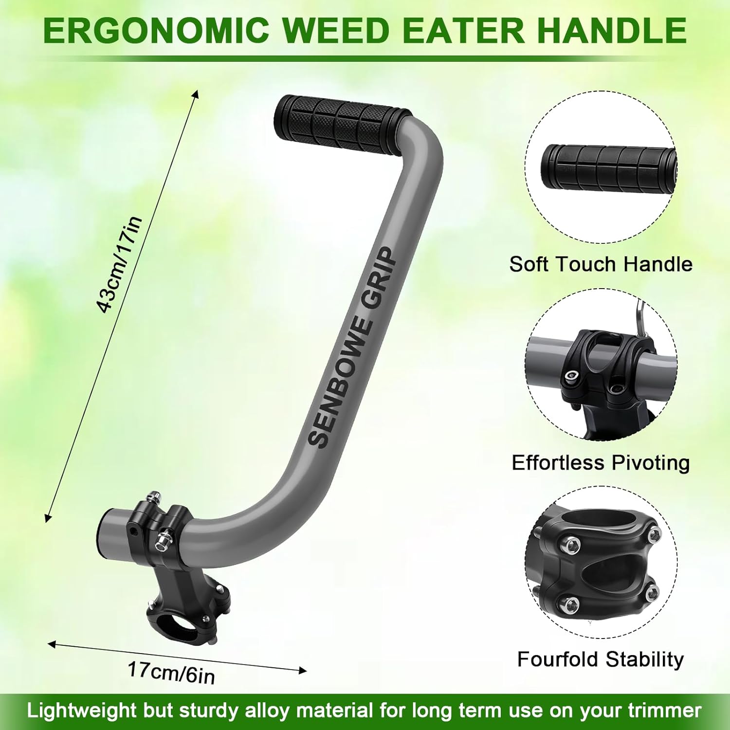 𝐔𝐩𝐠𝐫𝐚𝐝𝐞𝐝 Weed Eater Handle, Ergonomic String Trimmer Grip Exte