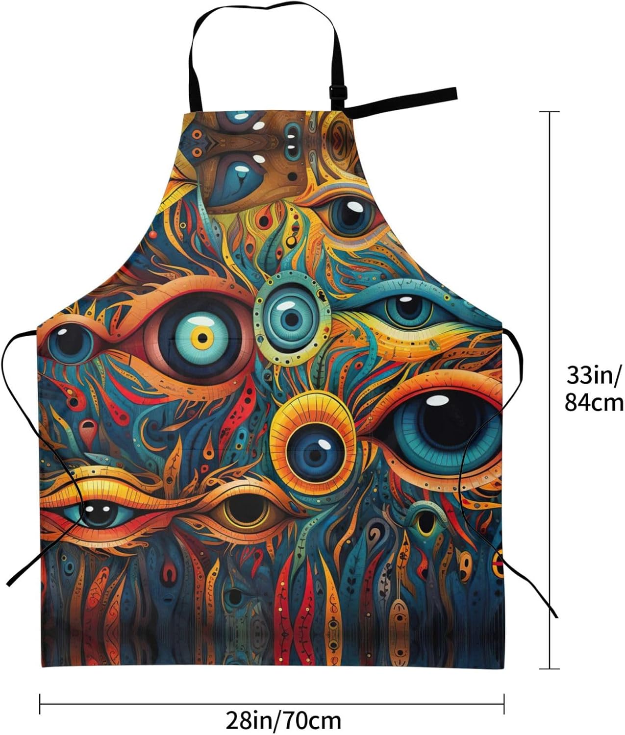 eyes 2 print Waterproof chef's apron with pocket apron for kitchen cooking baking barbecue and gardening