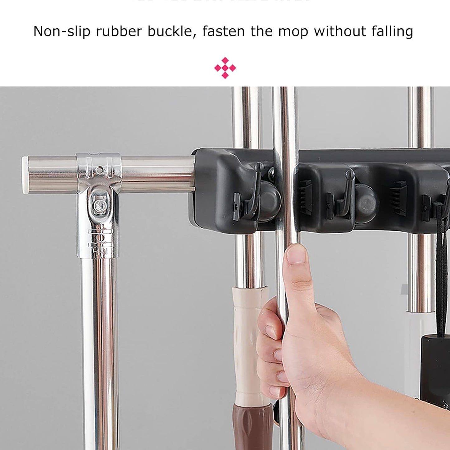 Mop Drain Rack Storing Large Long Tools for Garden Garage Schools Hote