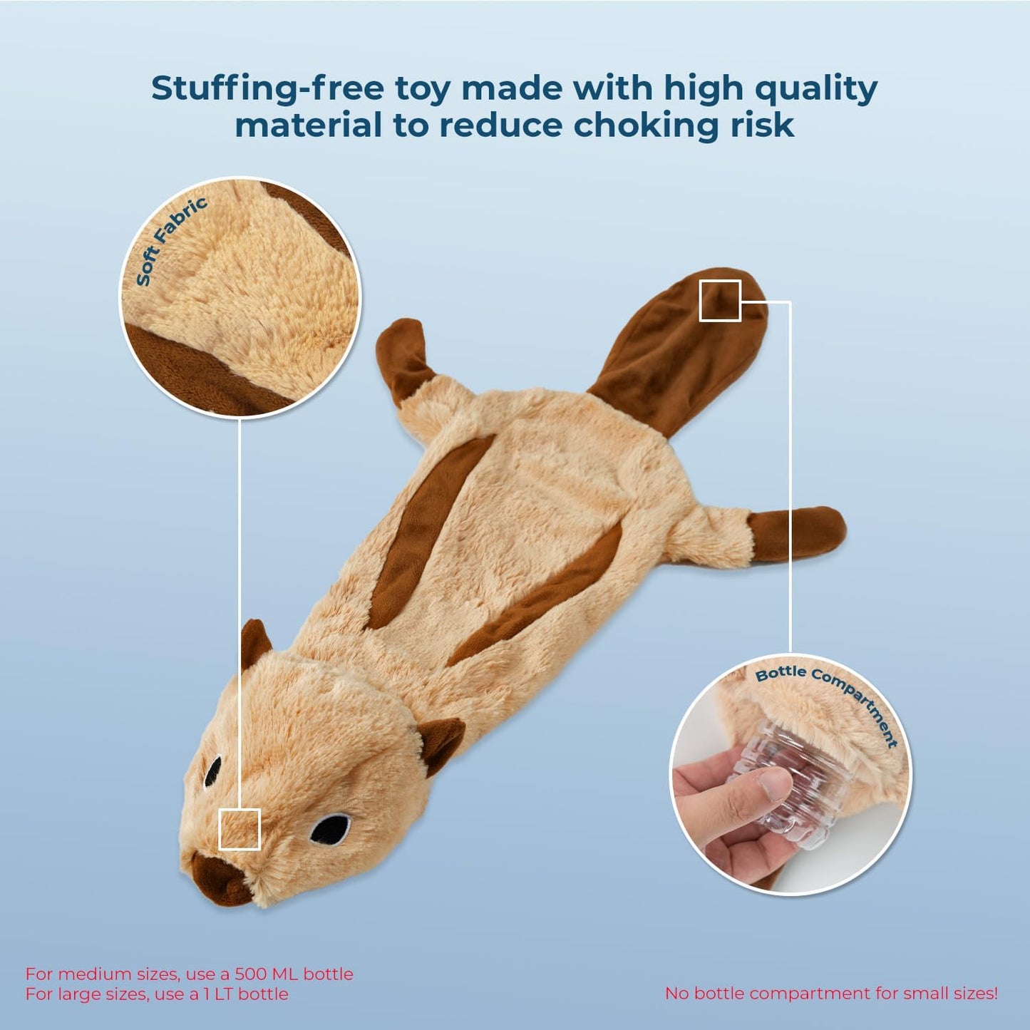 Best Pet Supplies Squeaky Dog Toys with Soft Durable Fabric for Small,