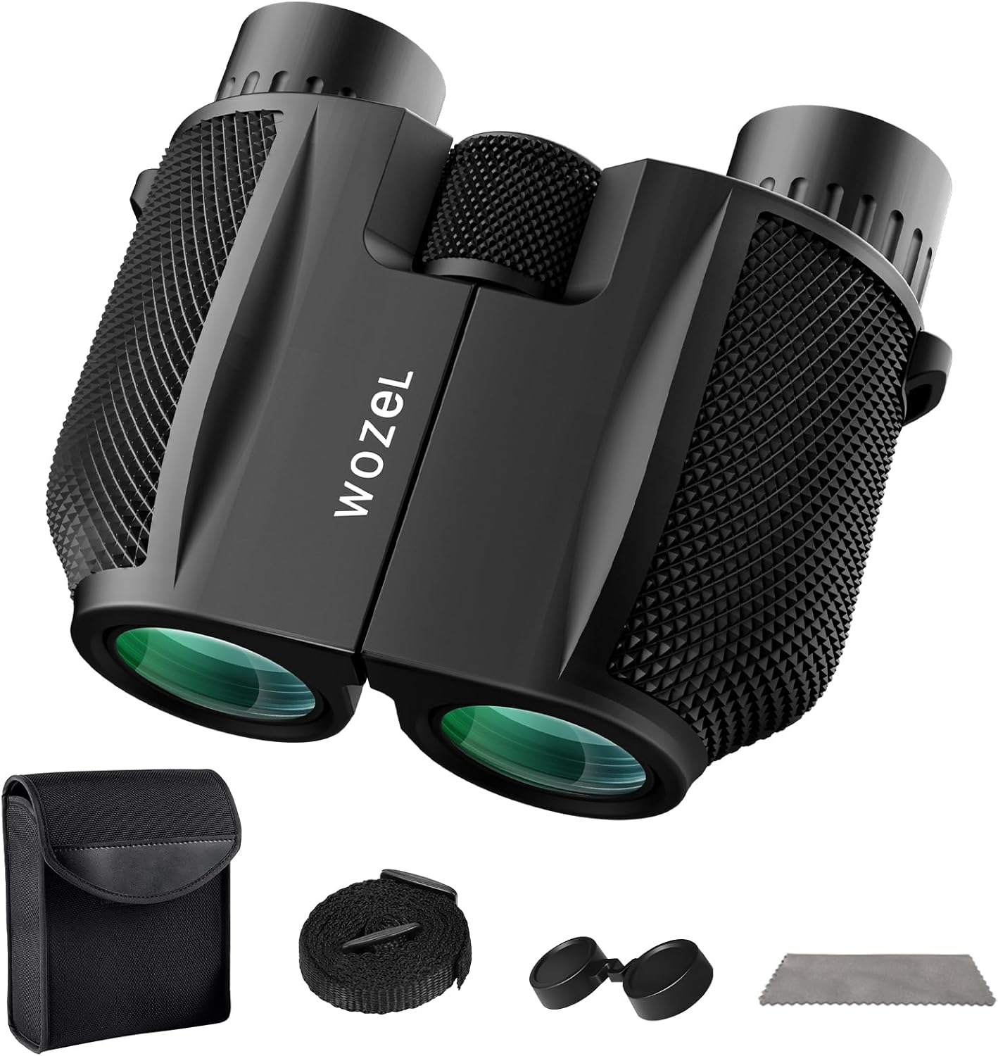 10x25 High Powered Binoculars for Adults - Wozel Compact Binoculars for Kids with Large View - Small Pocket Binoculars for Bird Watching Hunting Stargazing Cruise Ship Travel Hiking