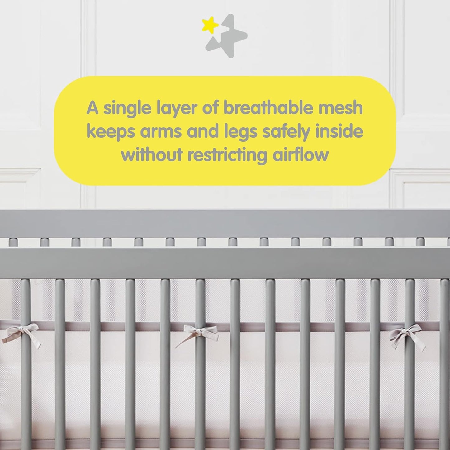 BreathableBaby Breathable Mesh Liner for Full-Size Cribs, Classic 3mm 