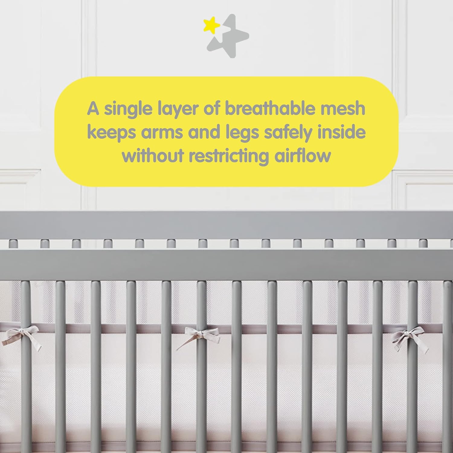 BreathableBaby Breathable Mesh Liner for Full-Size Cribs, Classic 3mm 