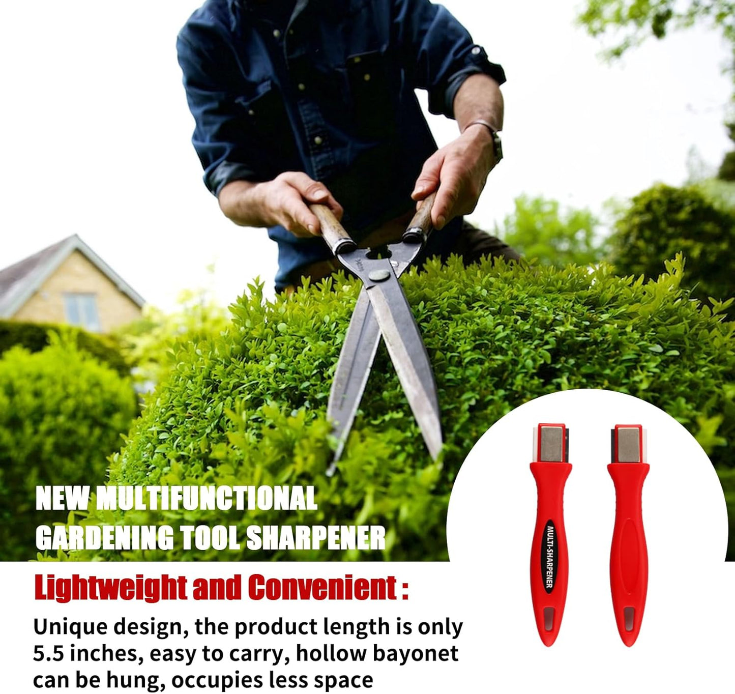 Garden Tool Sharpener,Tool Maintenance， suitable for all kinds of scissors, knives, axes and other sharpening