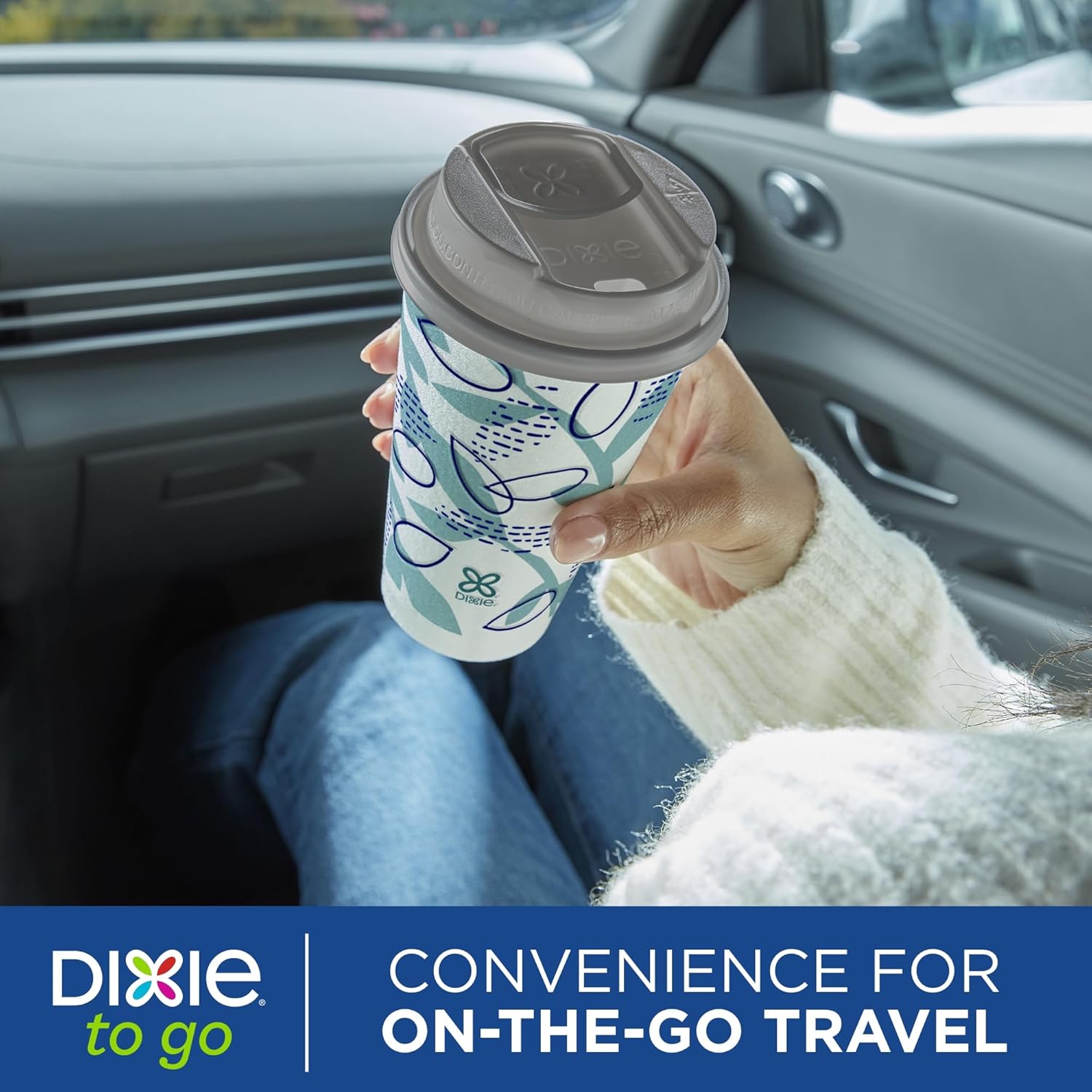 Dixie To Go Paper Coffee Cups With Lids, 16 oz, 108 ct, Disposable Ins