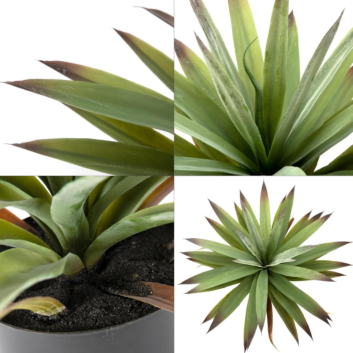 Saki Décor Artificial Agave Plant in Pot, Lifelike Faux Agave Bonsai for Indoor and Outdoor Home Décor (20 Inch)