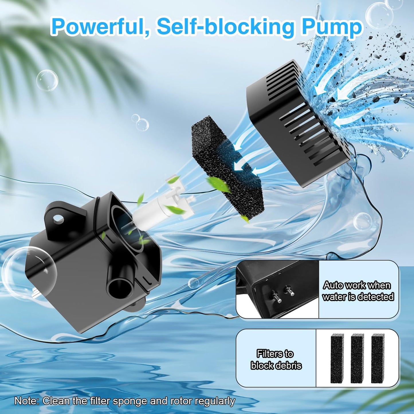 Solar Fountain Snowflake Style, 2025 Upgrade 3.5W Solar Bird Bath Fountains, Solar Powered Water Fountain with 2000mAh Battery, LED Lights, 7 Nozzles for Hummingbird, Garden, Pool, and Pond