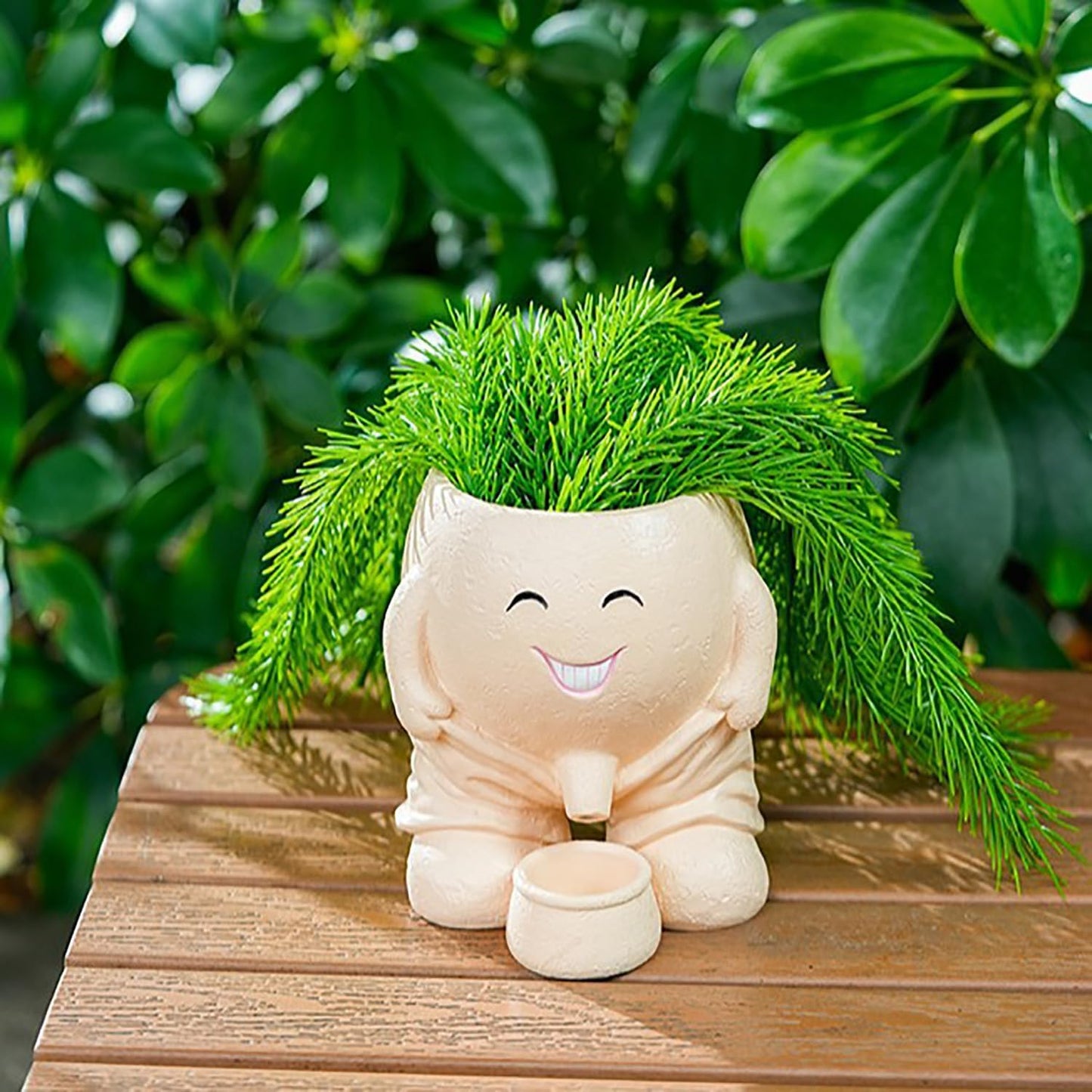 Head Planter,Unique Face Flower Vase Peeing Pot Head Planter for Indoor and Outdoor Decor, Cute Cactus Face Funny Office Plant Pots, Novelty Gift Set